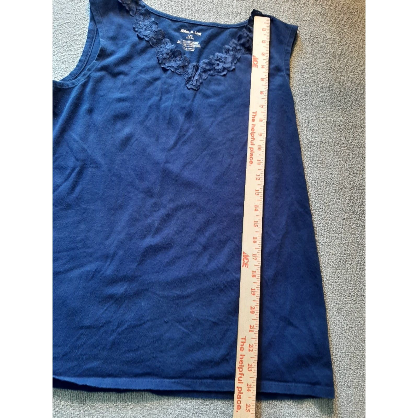 Vintage White Stag Sleeveless Shirt Womens Large L Blue Laced neckline Size L / US 10 / IT 46 - 5 Thumbnail