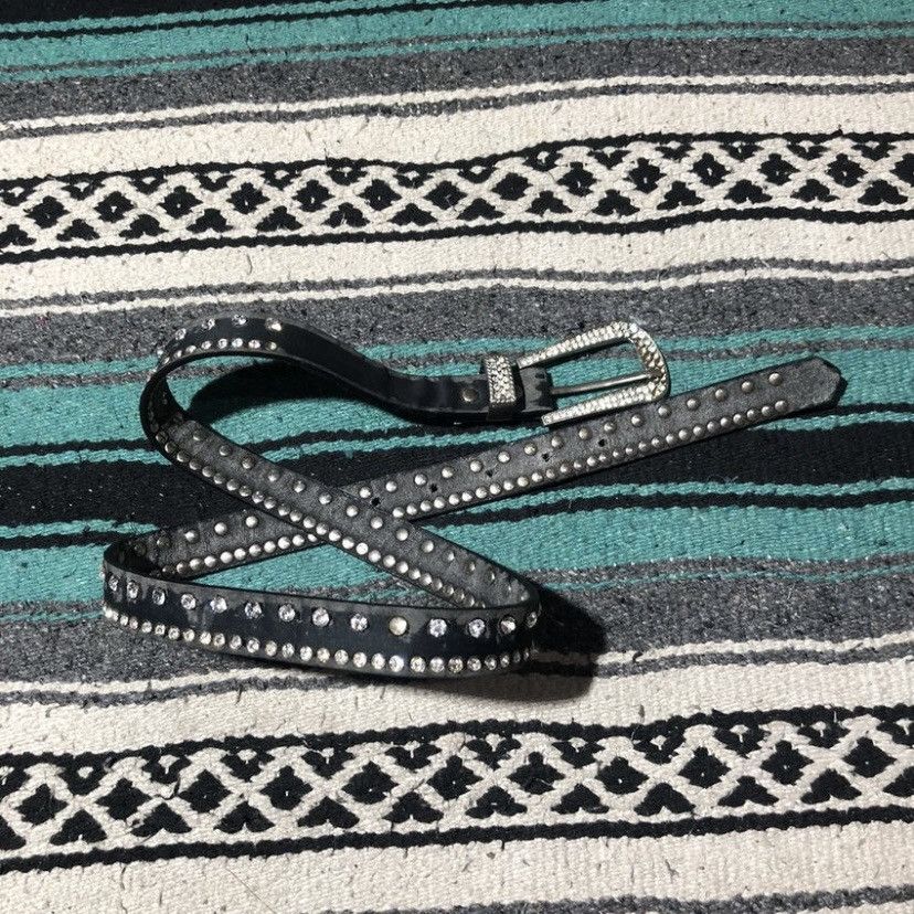 Japanese Brand Unknown - Crystal Emerald Studded Belts Size ONE SIZE - 1 Thumbnail