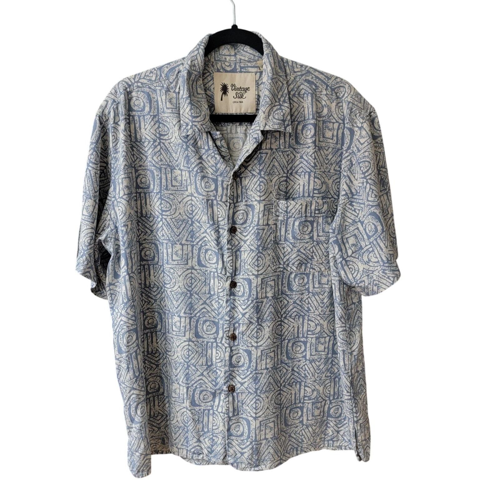 Other Vintage Silk Circa 1969 Mens Short Sleeve Button-Up Shirt L Size US L / EU 52-54 / 3 - 1 Thumbnail