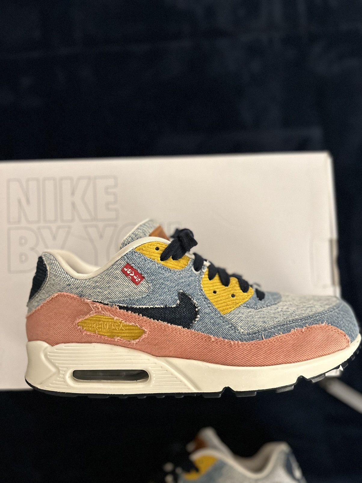 image of Levis x Nike Levi’S X Nike Air Max 90 Nikeid Denim Shoes, Men's (Size 11)