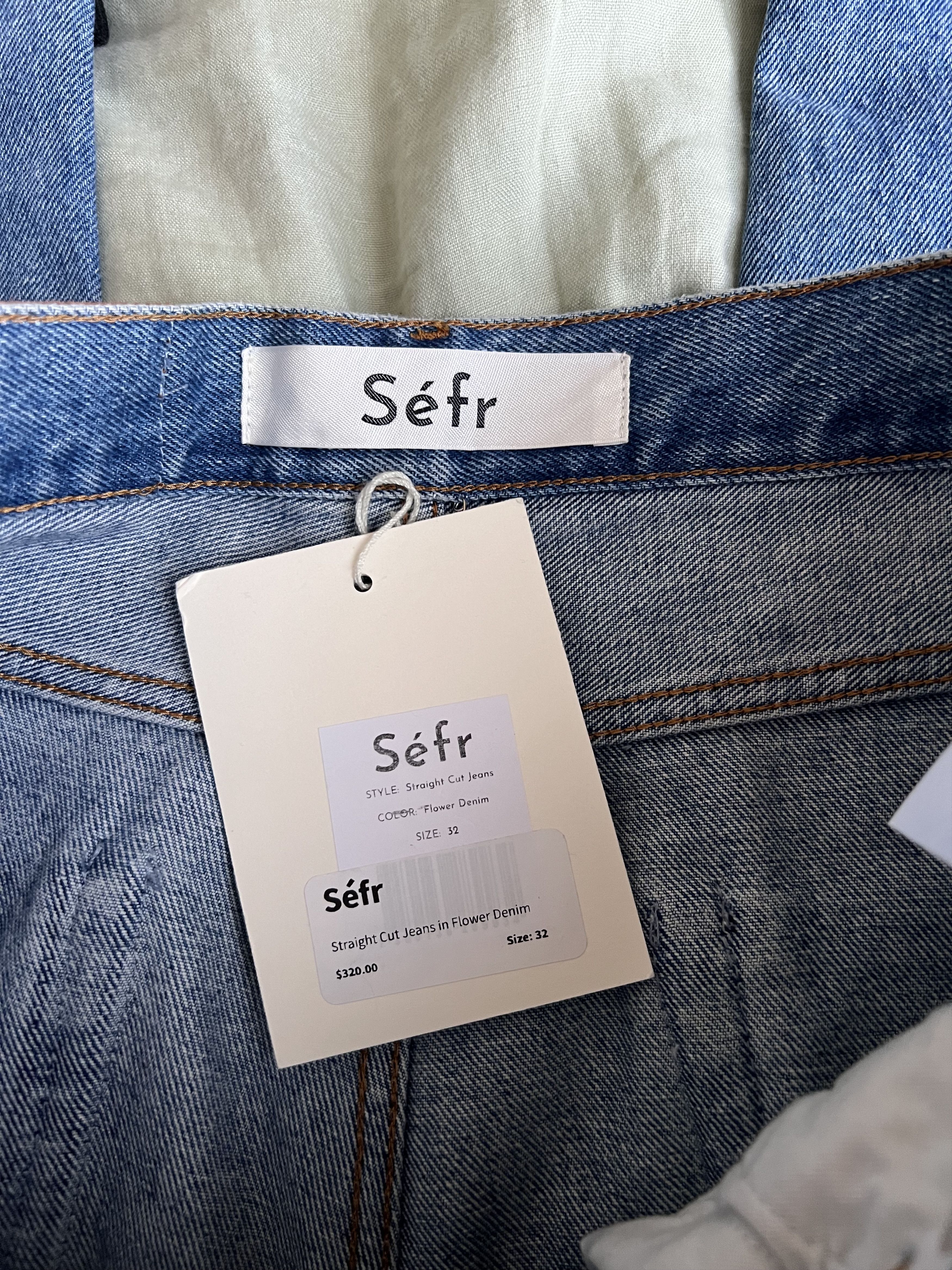 Sefr Sefr Straight Cut Flower Denim Jeans Size US 32 / EU 48 - 8 Thumbnail
