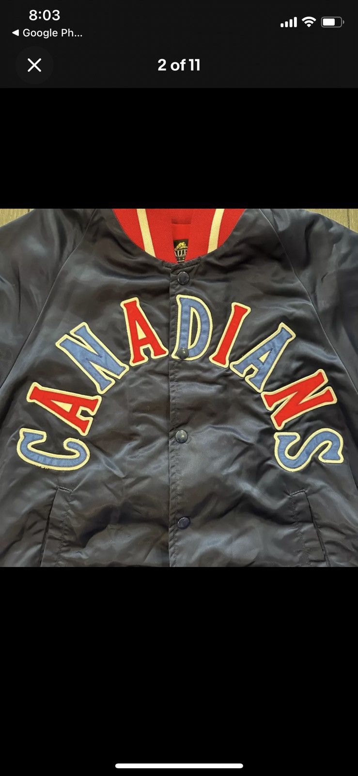 MLB × Vintage 90s Canadians Vancouver satin jacket medium large Size US M / EU 48-50 / 2 - 1 Thumbnail