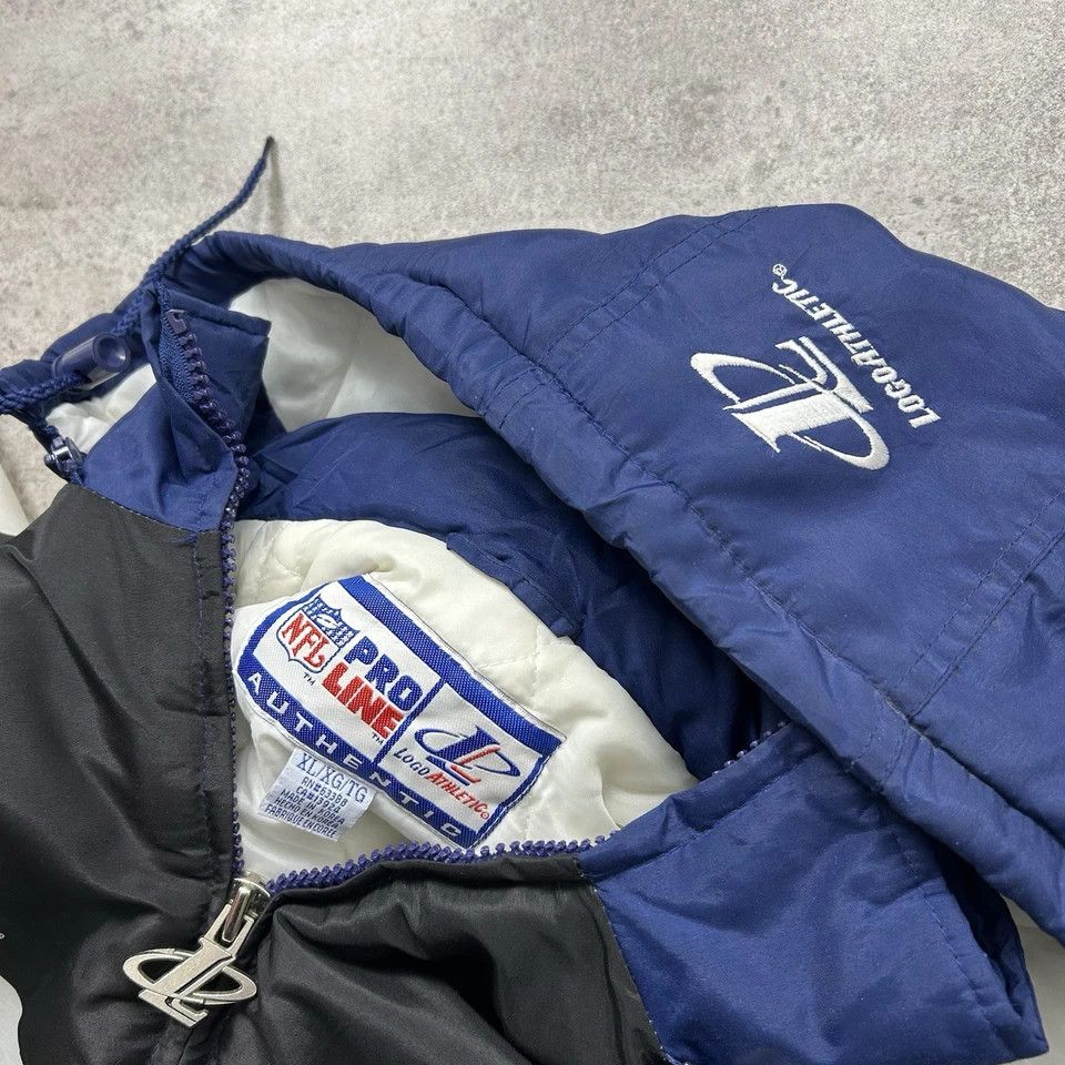 Logo Athletic × NFL × Vintage DALLAS COWBOYS LOGO ATHLETIC SPLASH PUFFER JACKET HOODIE Size US XL / EU 56 / 4 - 6 Thumbnail