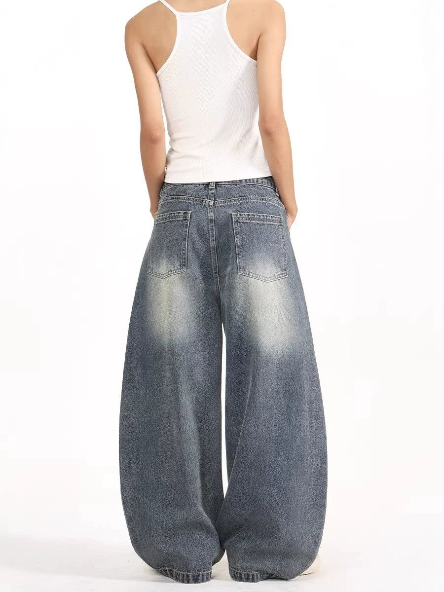 Vintage Men's Curved-Panel Baggy Wide-Leg Jeans Size US 32 / EU 48 - 5 Thumbnail