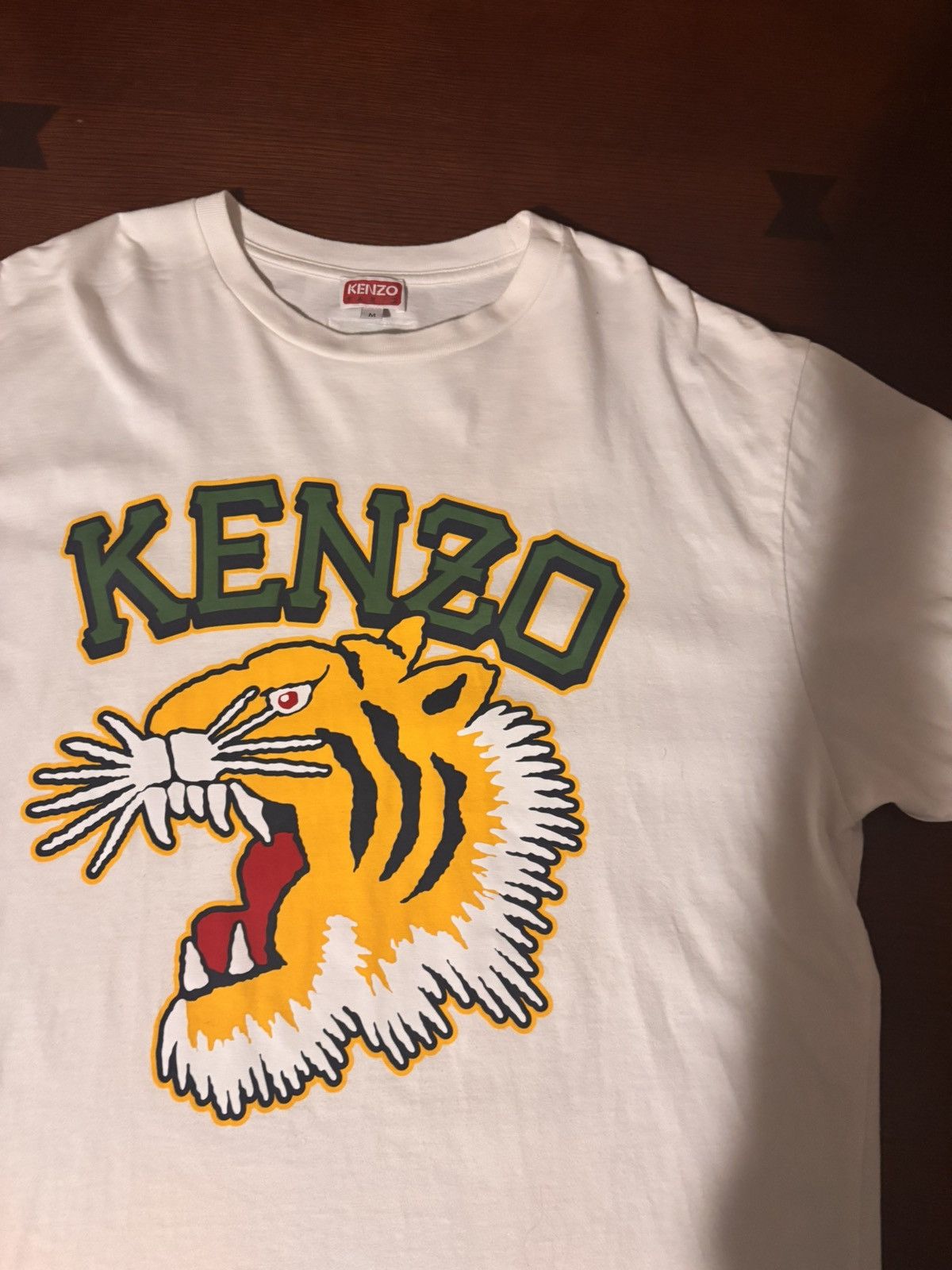 Kenzo KENZO Tiger Varsity Relaxed T-Shirt Off White Size US M / EU 48-50 / 2 - 4 Thumbnail