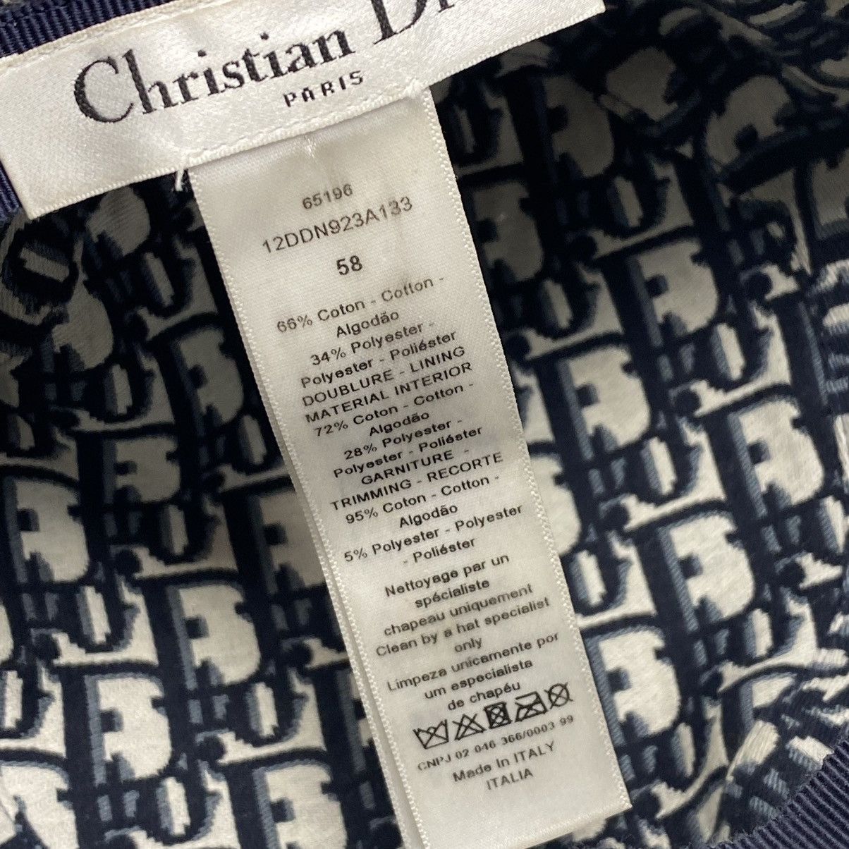 Christian Dior Monsieur × Dior Dior Denim Oblique Small Brim Navy Bucket Hat Size ONE SIZE - 8 Thumbnail