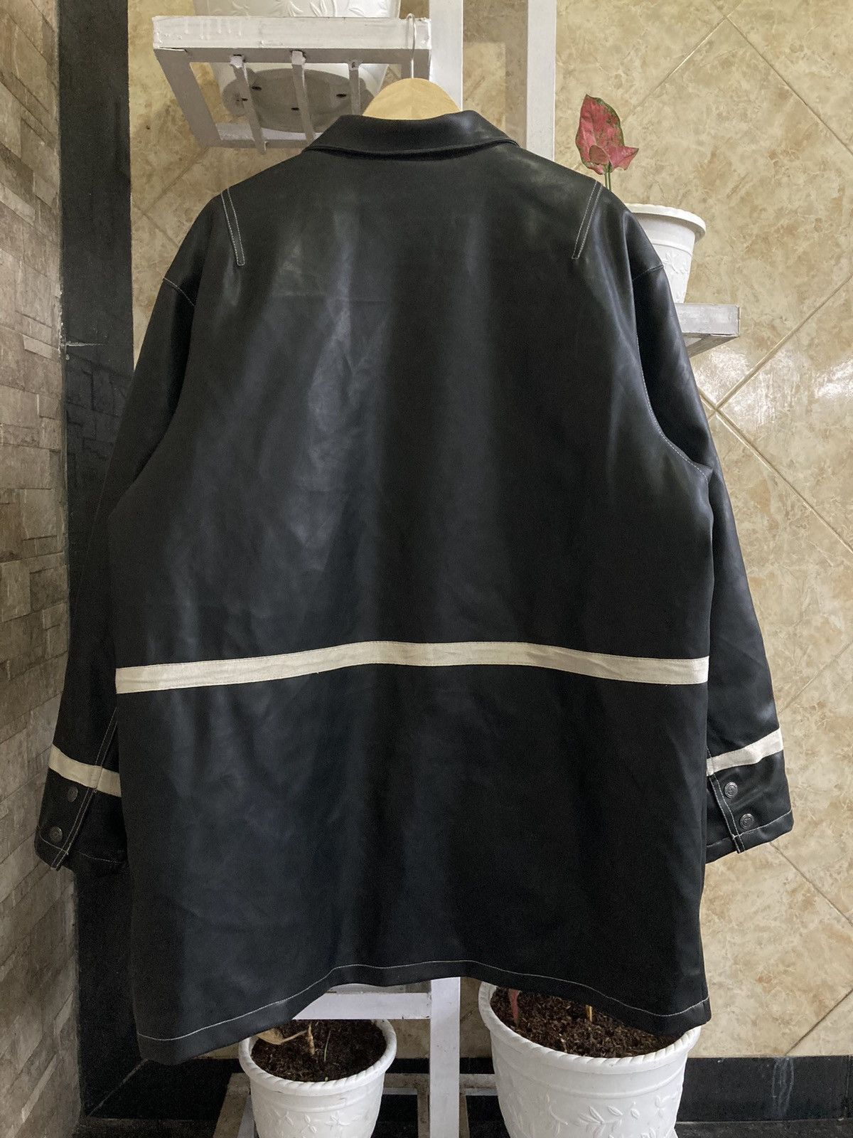Southpole SOUTH POLE - Vtg 90s Hip Hop Long Genuine Leather Y2K Jacket Size US XXL / EU 58 / 5 - 5 Thumbnail