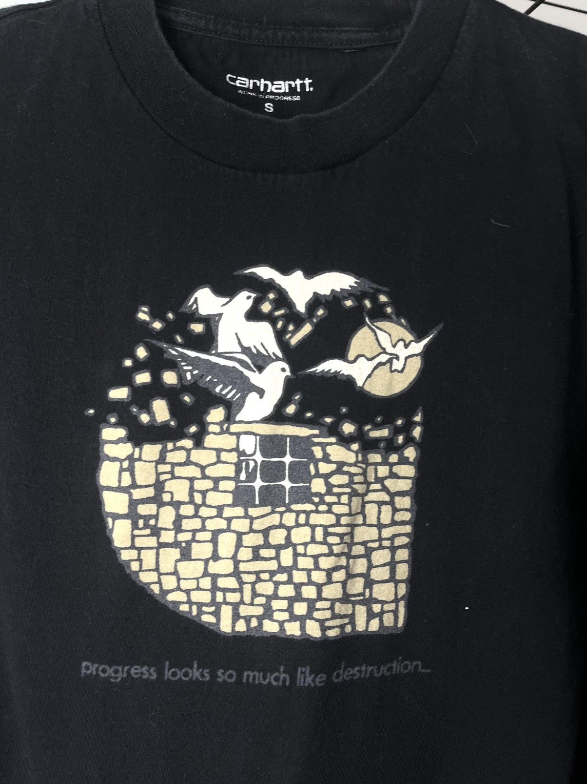Carhartt Vintage Carhartt Progress Looks So Much Like Destruction Tee Size US S / EU 44-46 / 1 - 2 Thumbnail