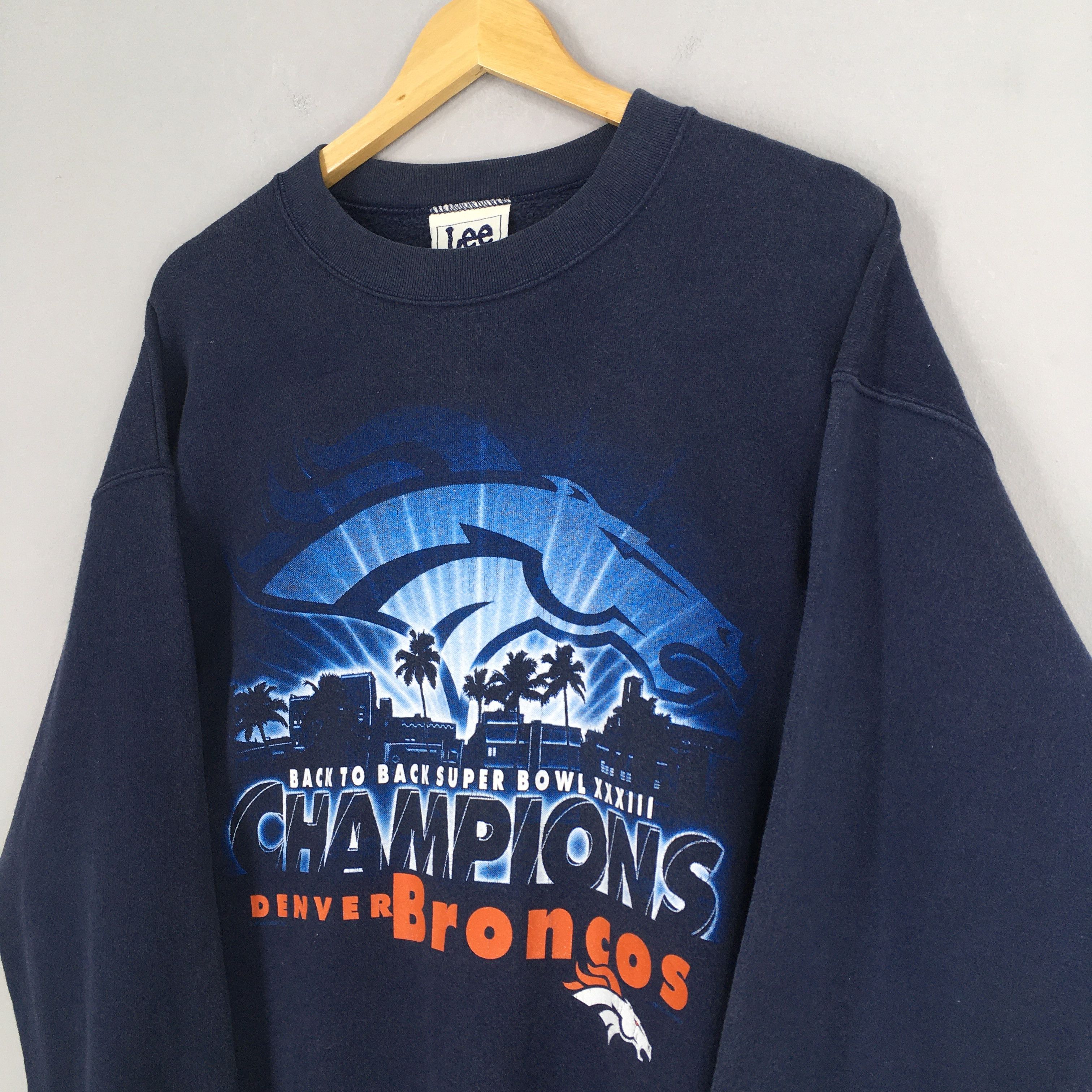 Lee Vintage 90's Denver Broncos Rugby NFL Sweatshirt Large Size US L / EU 52-54 / 3 - 3 Thumbnail