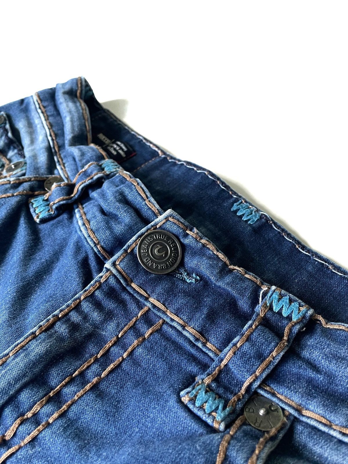 True Religion True Religion Men Blue Jeans Size 32 Super T Relaxed Skinny Size US 32 / EU 48 - 5 Thumbnail