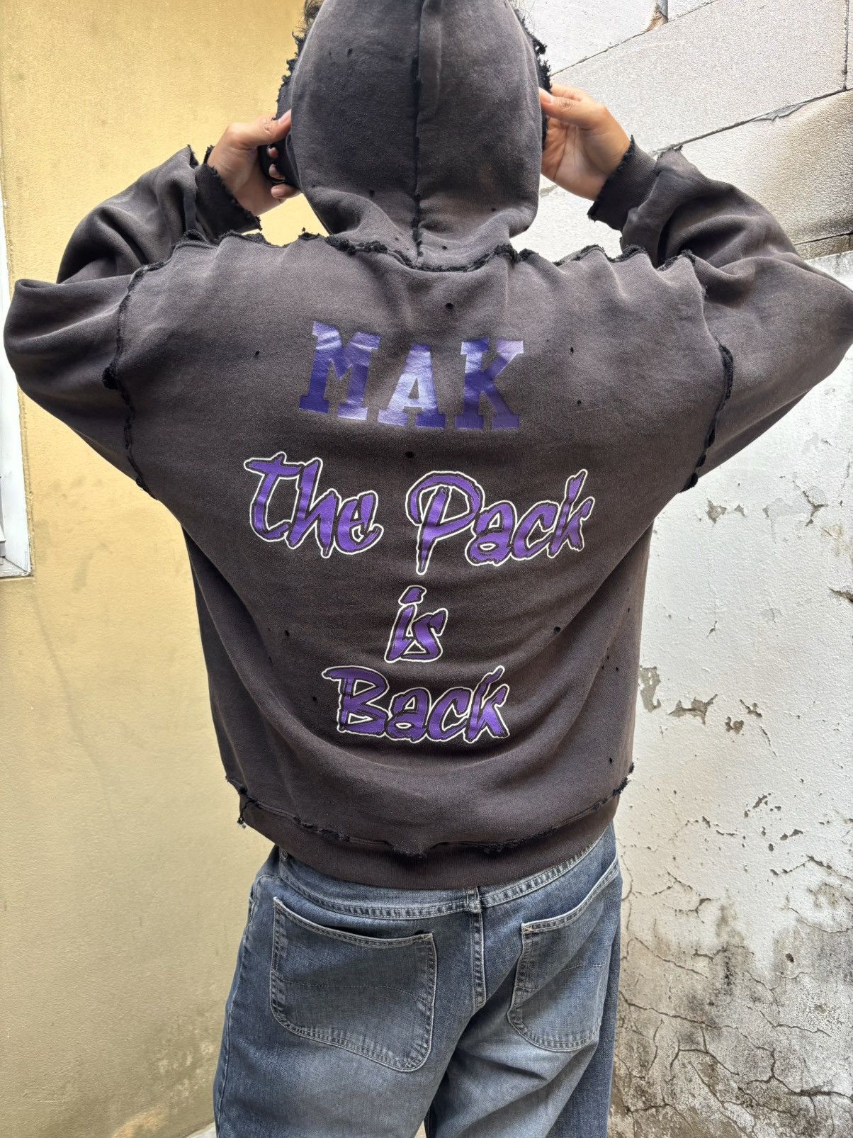 Vintage Faded Distressed Thrashed Russell Hoodie Douglas County ERD Size US L / EU 52-54 / 3 - 5 Thumbnail