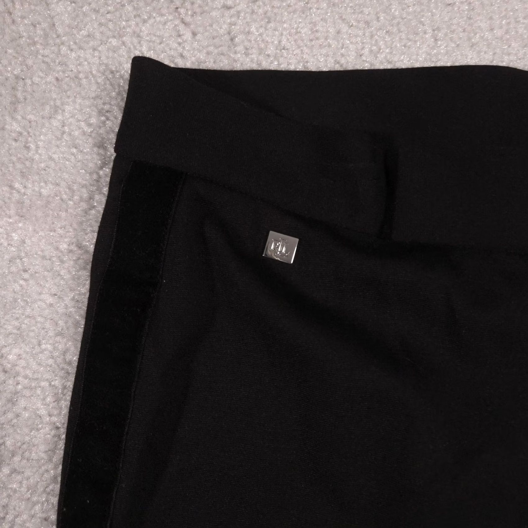 Ralph Lauren Lauren Ralph Lauren Dress Pants Womens XS Black Ponte Skinny Pull On Side Stripe Size 26" / US 2 / IT 38 - 4 Thumbnail