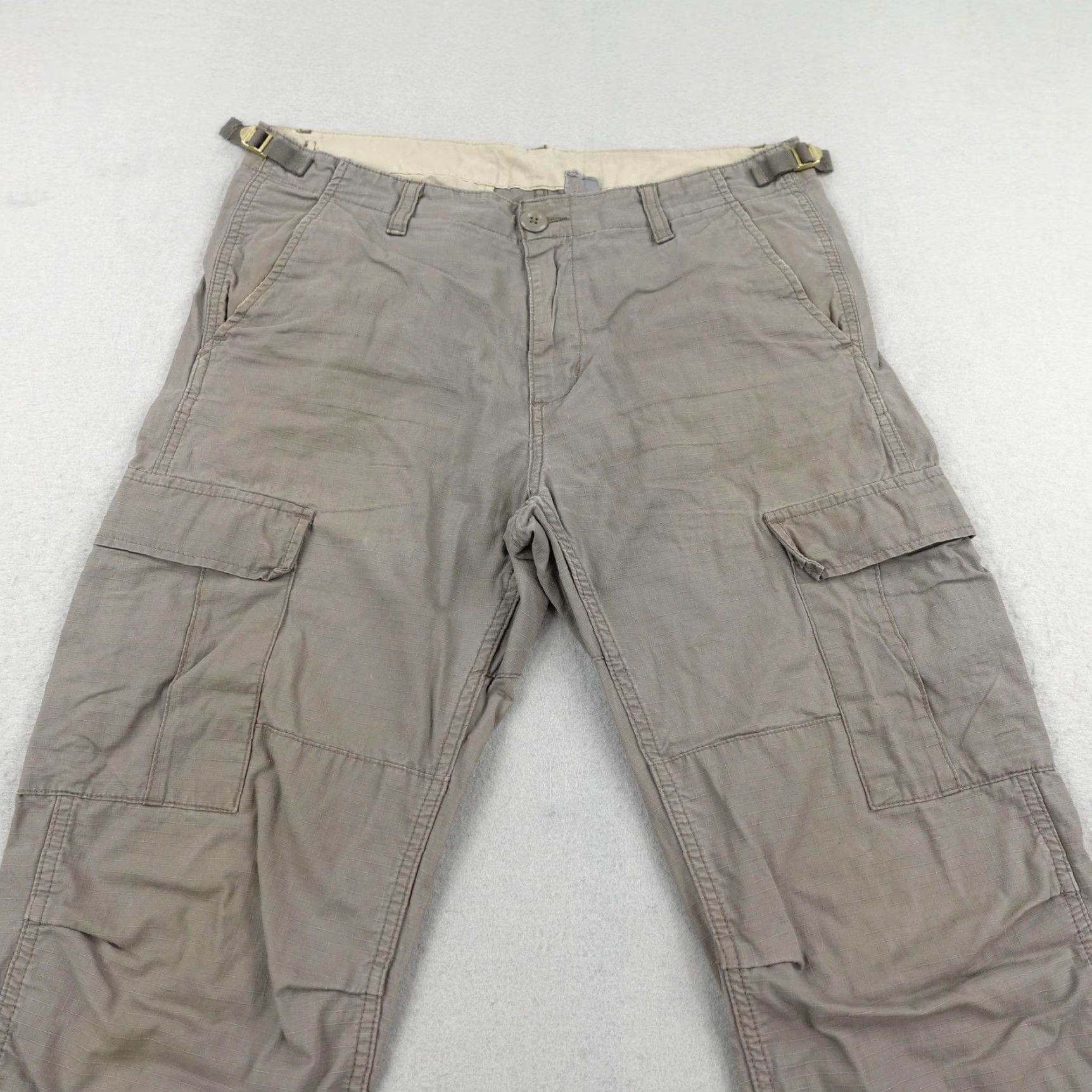 Carhartt Carhartt Gray Cargo Pants Mens 34x31 Adjustable Waist Utility Workwear Size US 34 / EU 50 - 2 Thumbnail