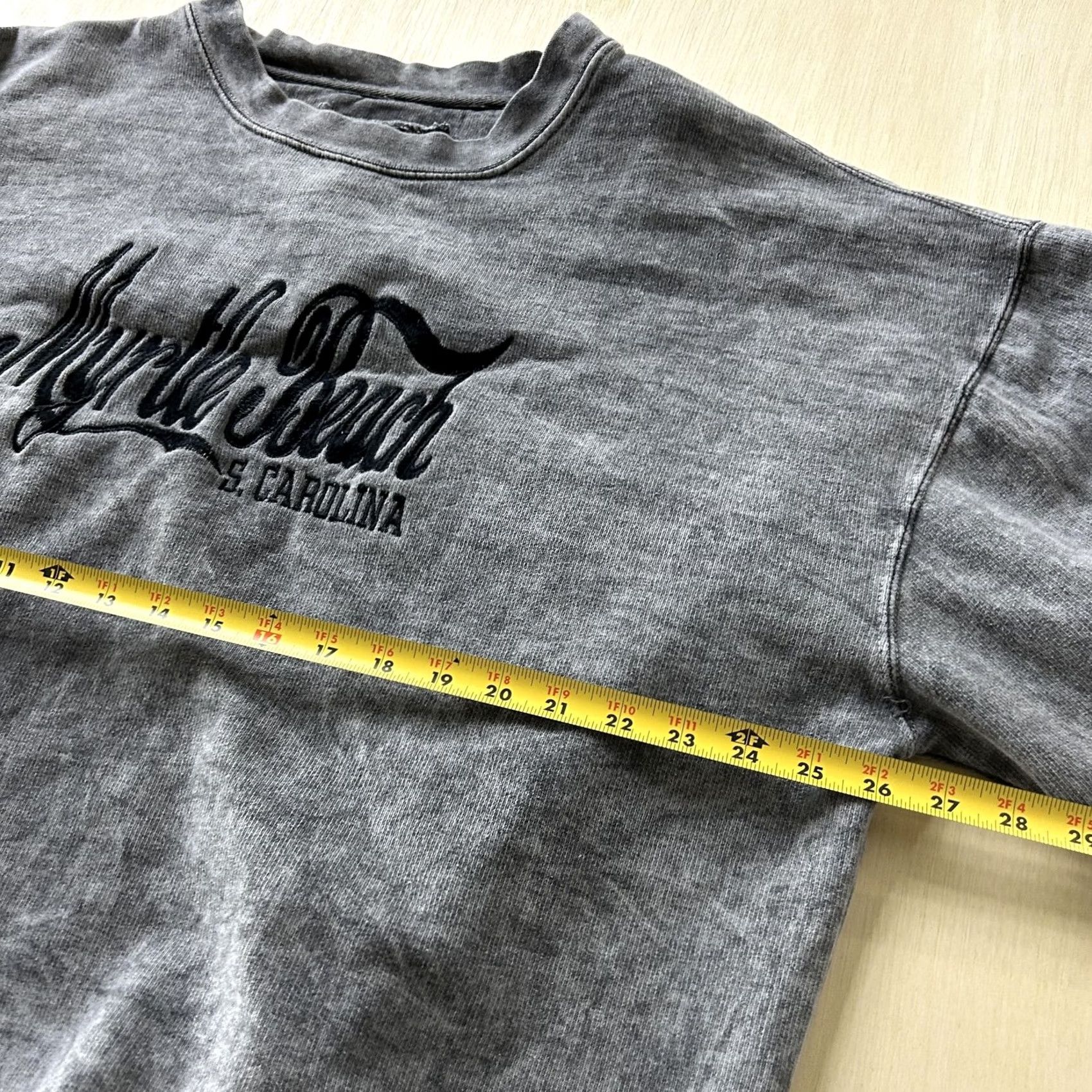 Vintage C.S. Vintage Sweatshirt Mens 2XL Gray Myrtle Beach Graphic Pullover 80/20 Cotton Polyester Fleece Crewneck Wide Ribbed Cuffs/Bottom Size US XXL / EU 58 / 5 - 4 Thumbnail