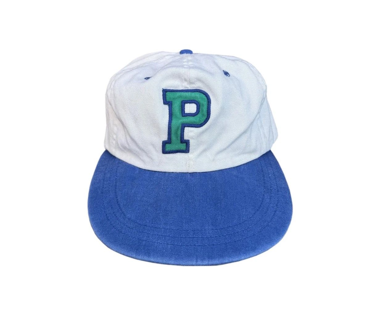 Polo Ralph Lauren Vintage Polo Ralph Lauren P White / Blue / Green Fitted Hat Size ONE SIZE - 1 Thumbnail