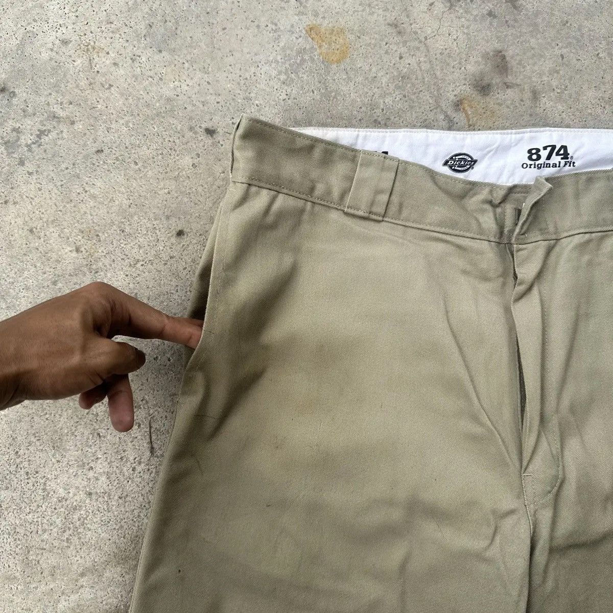 Dickies RUSTY DIRTY 🔥VTG DICKIES WORKWEAR TROUSERS KHAKI BLANK PANT Size US 34 / EU 50 - 4 Thumbnail