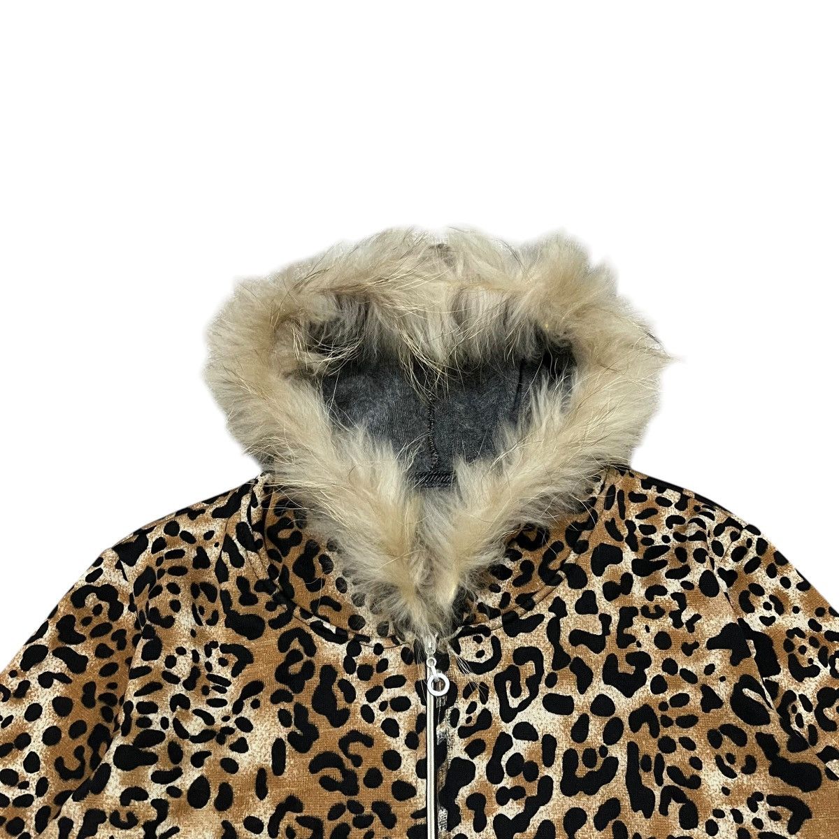 Y2K Leopard Fur Hoodie