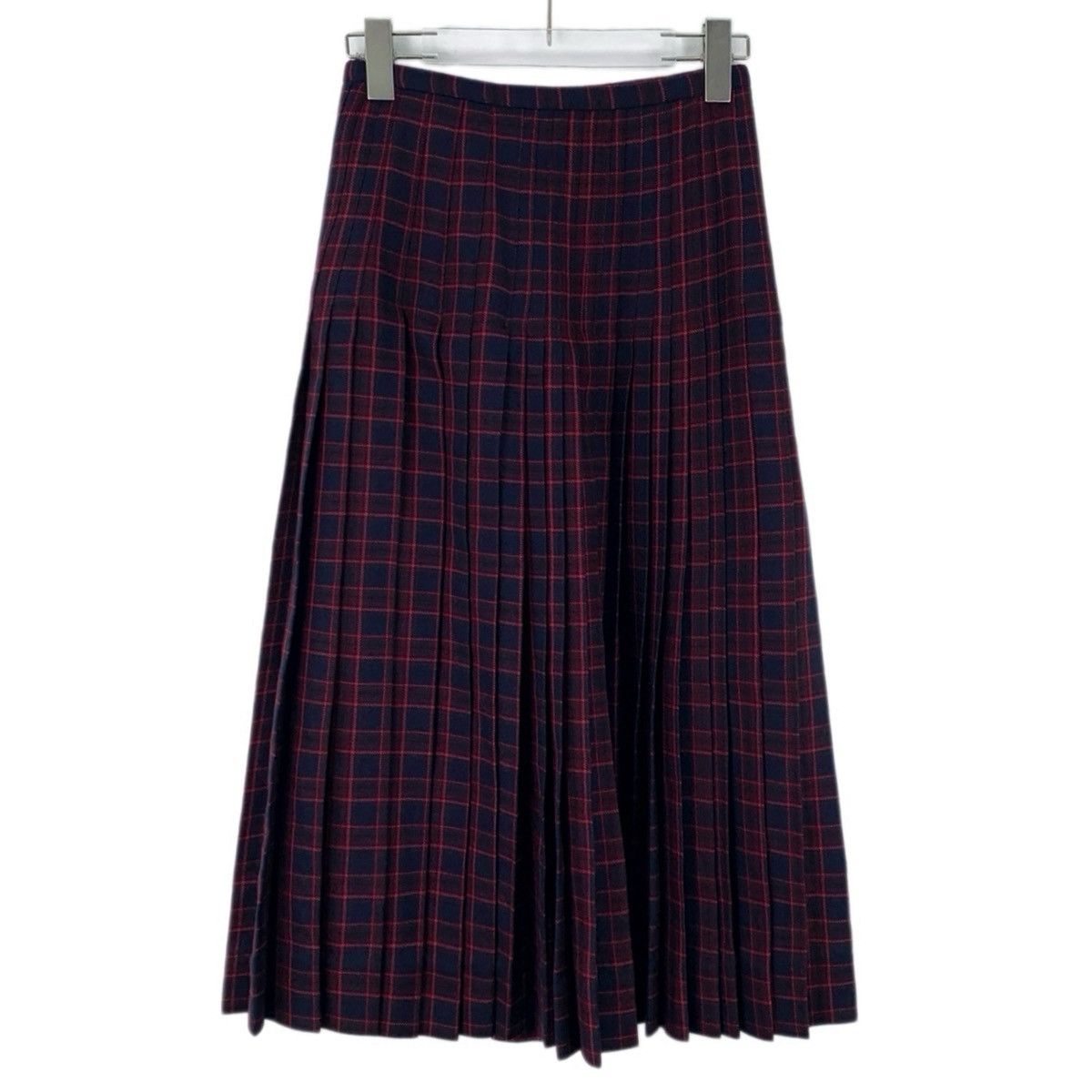 Burberry Burberry Check Wool Casual Pleated Long Skirt K26WX Size 24" / US 00 / IT 34 - 2 Thumbnail