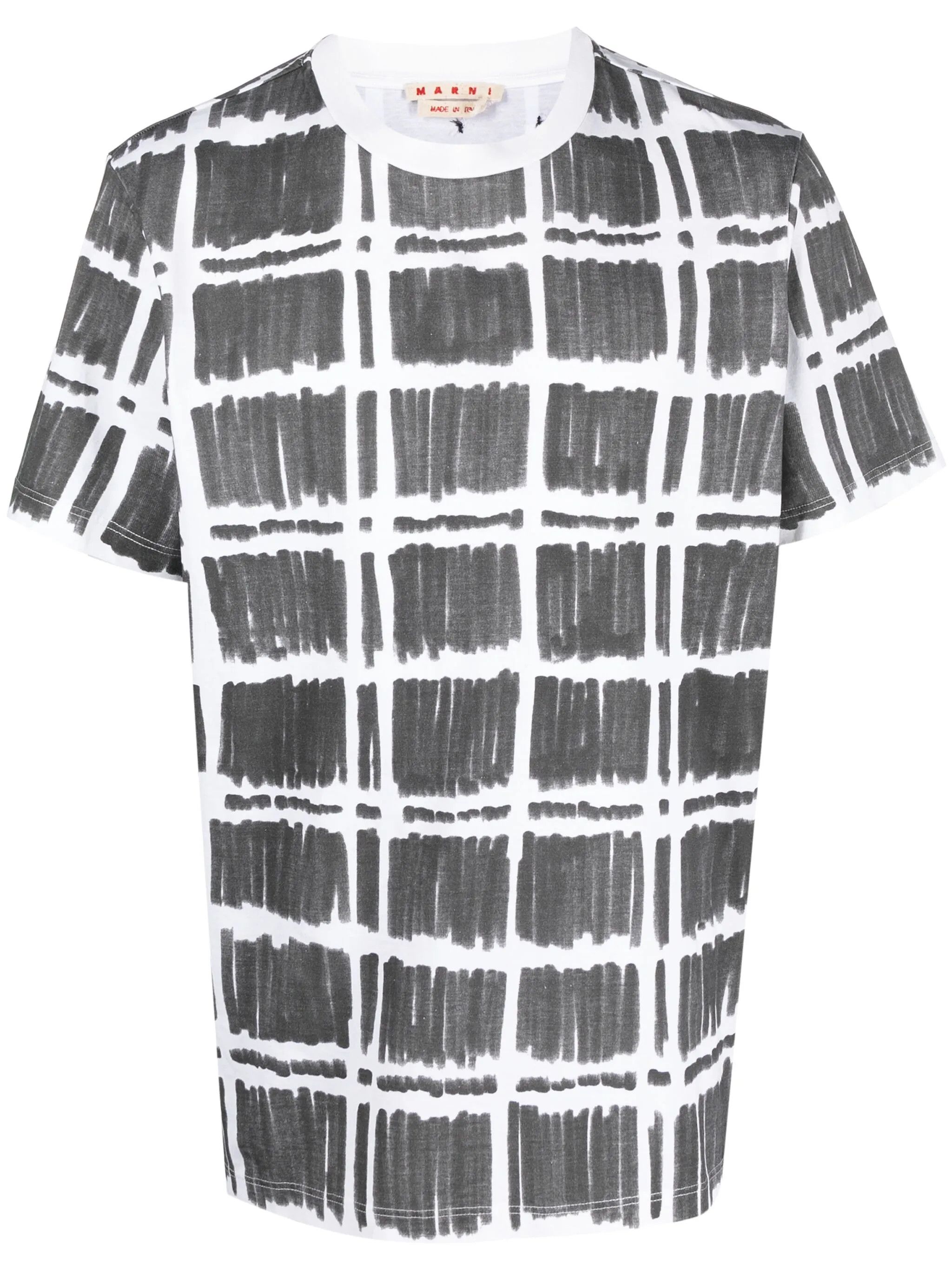 Marni o1y0225 Crewneck T-Shirt in White/Black Size US M / EU 48-50 / 2 - 1 Thumbnail
