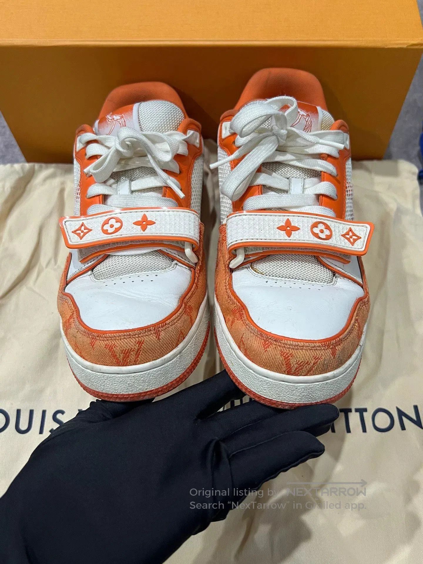 Louis Vuitton louis vuitton orange white velcro trainers. Size US 6 / EU 39 - 5 Thumbnail