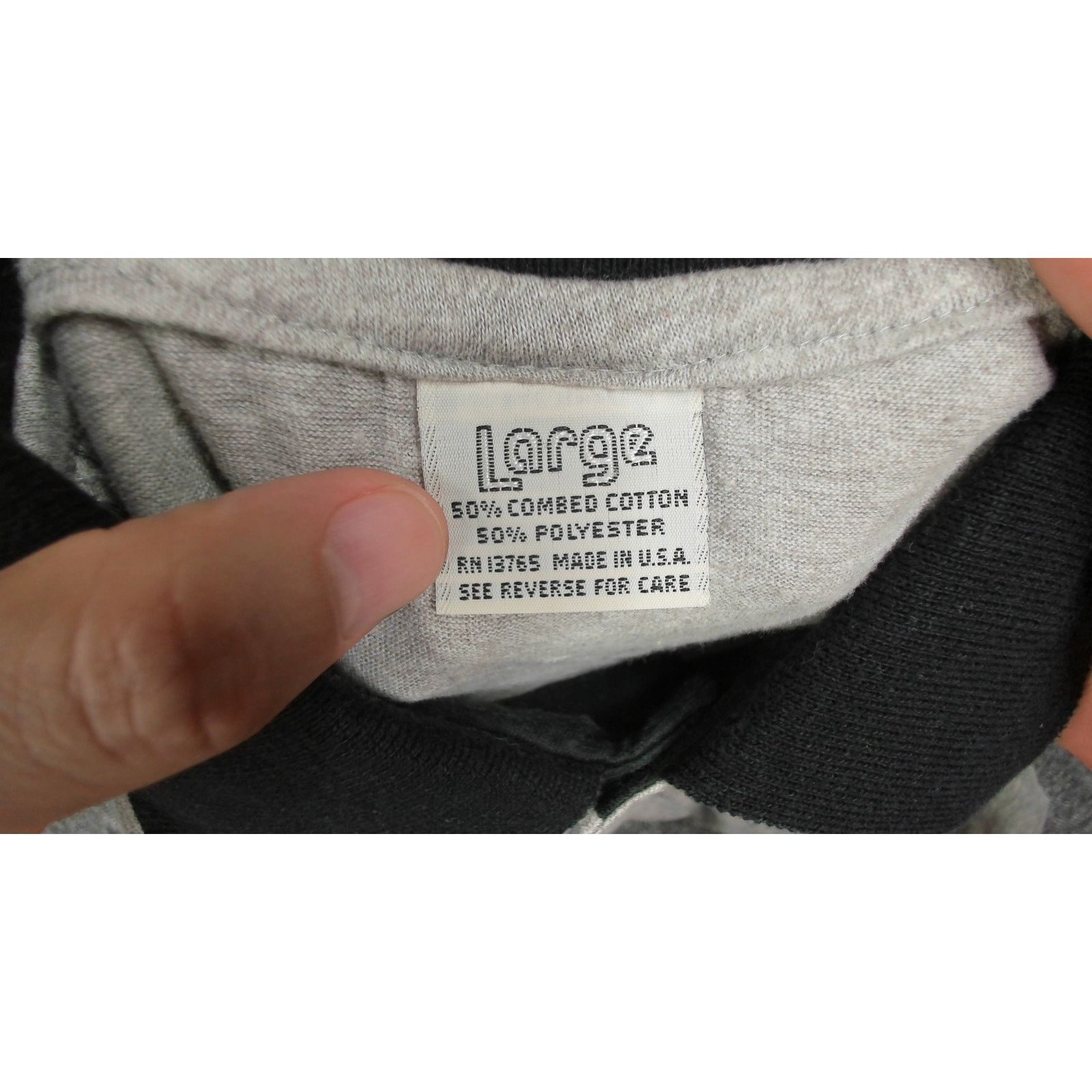 Fruit Of The Loom 80s FOTL Indie Sleaze Striped Raglan Polo Shirt Size US S / EU 44-46 / 1 - 5 Thumbnail