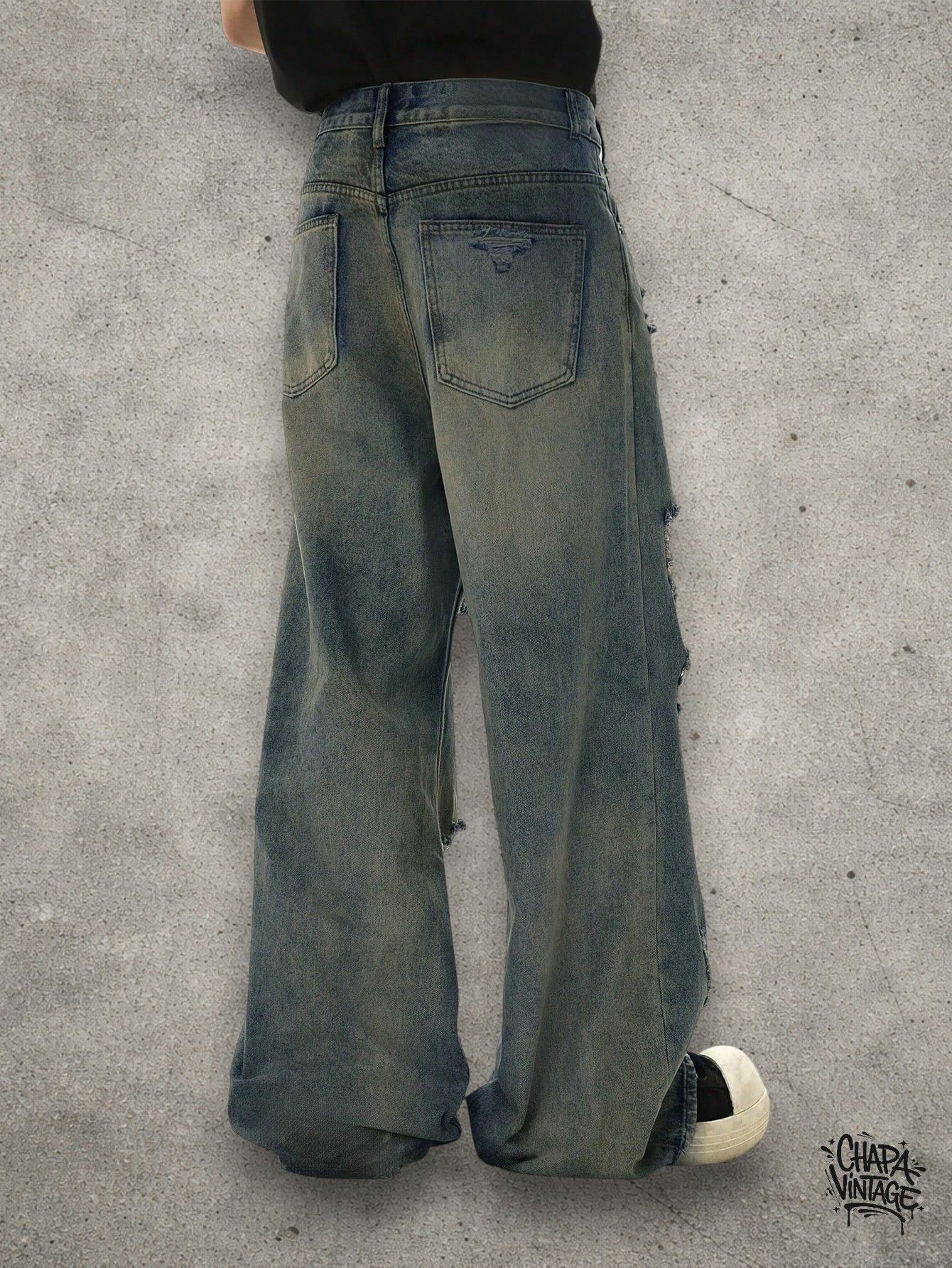 Japanese Brand Distressed opium jeans Size US 32 / EU 48 - 3 Thumbnail
