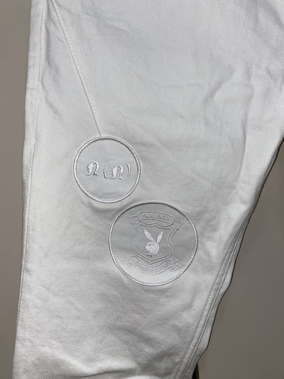 Number (N)ine × Playboy Number Nine x Playboy SS15 White Denim Jeans Very Rare Size US 32 / EU 48 - 8 Thumbnail