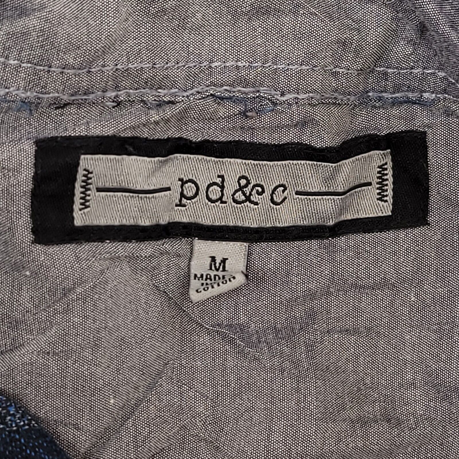 PD&C pd & c Tartan Flannel Button Up Shirt Mens Size M Blue Black Size US M / EU 48-50 / 2 - 3 Thumbnail