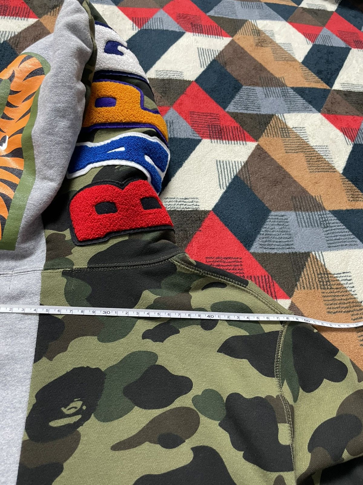 Bape Bape Split Camo/Grey Zip Hoodie Size US L / EU 52-54 / 3 - 24 Thumbnail