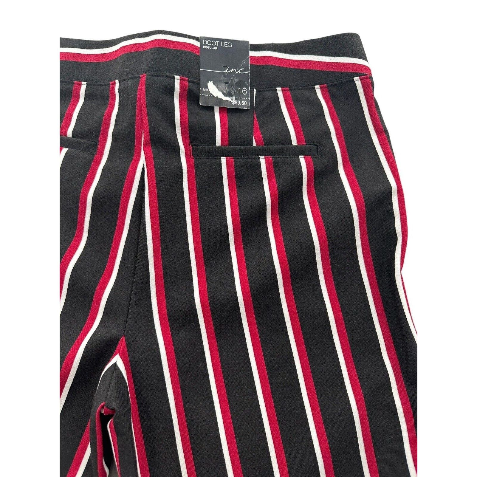 I.N.C INC NWT Womens Mystic Striped Wide-Leg Soft Pants 16 Size 38" / US 16 / IT 52 - 15 Thumbnail