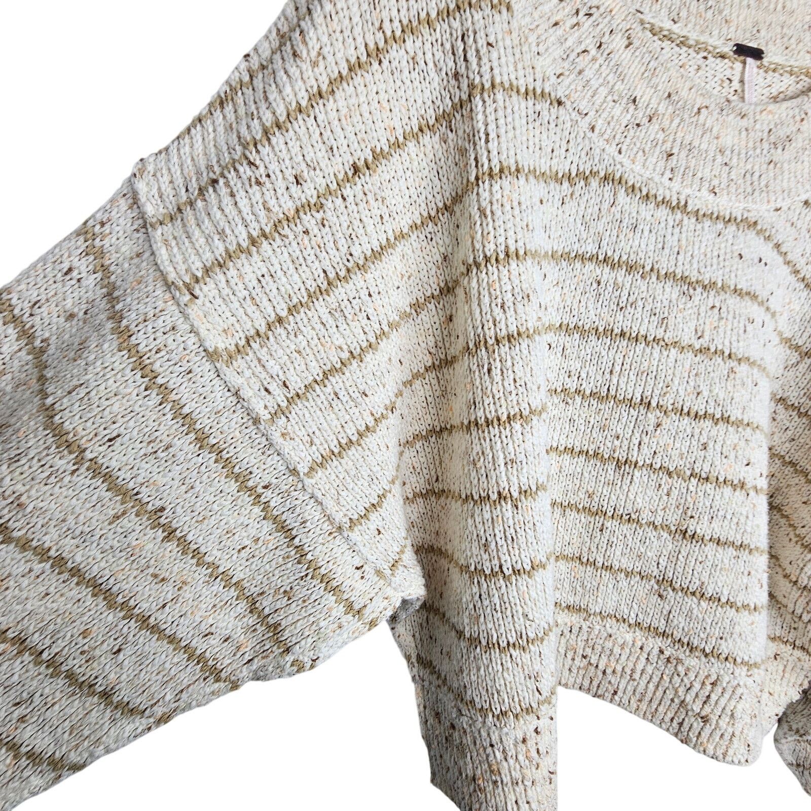 Free People Free People Starlight Striped Pullover Sweater Sz M Granola Size M / US 6-8 / IT 42-44 - 6 Thumbnail