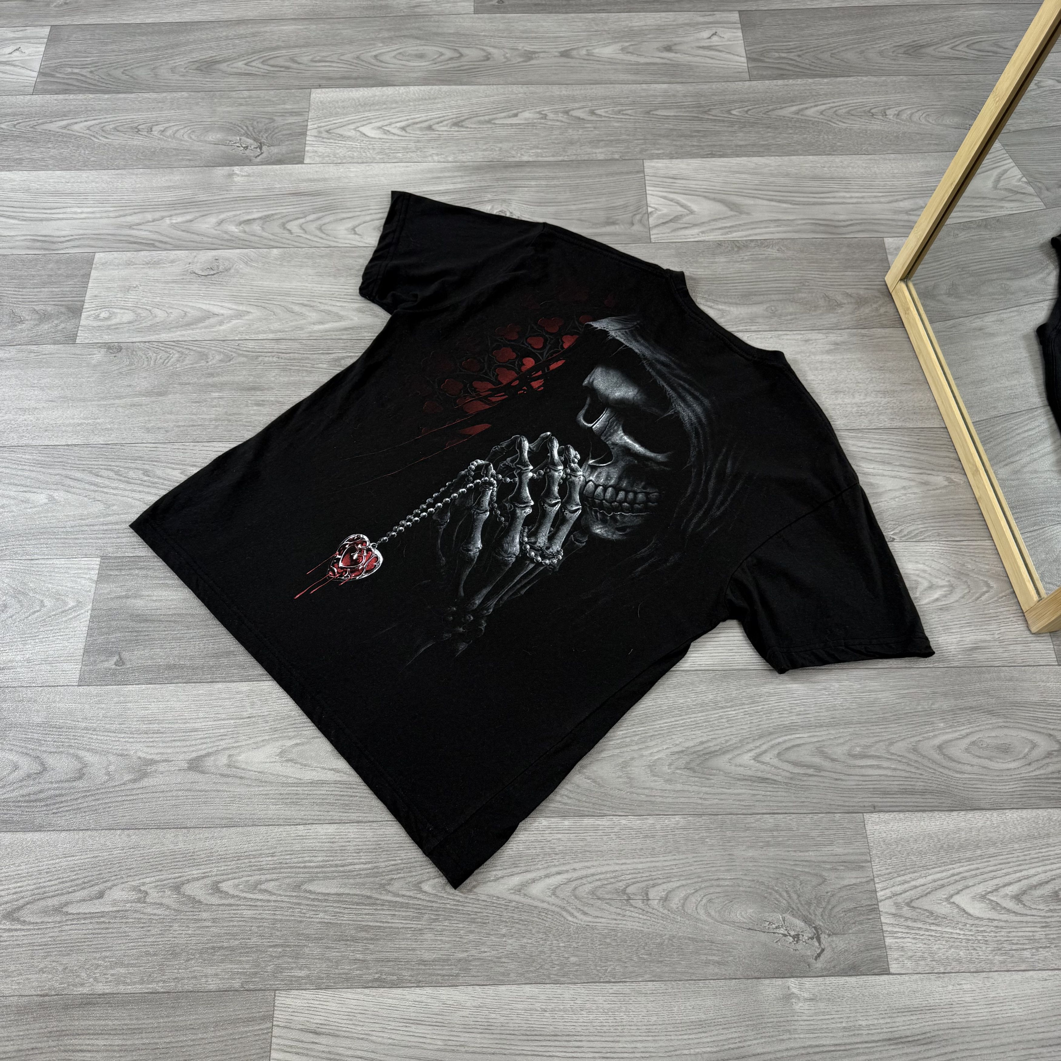 Vintage Vintage Spiral Death and Angel 90s Graphic Black Tee Shirt M Size US M / EU 48-50 / 2 - 11 Thumbnail