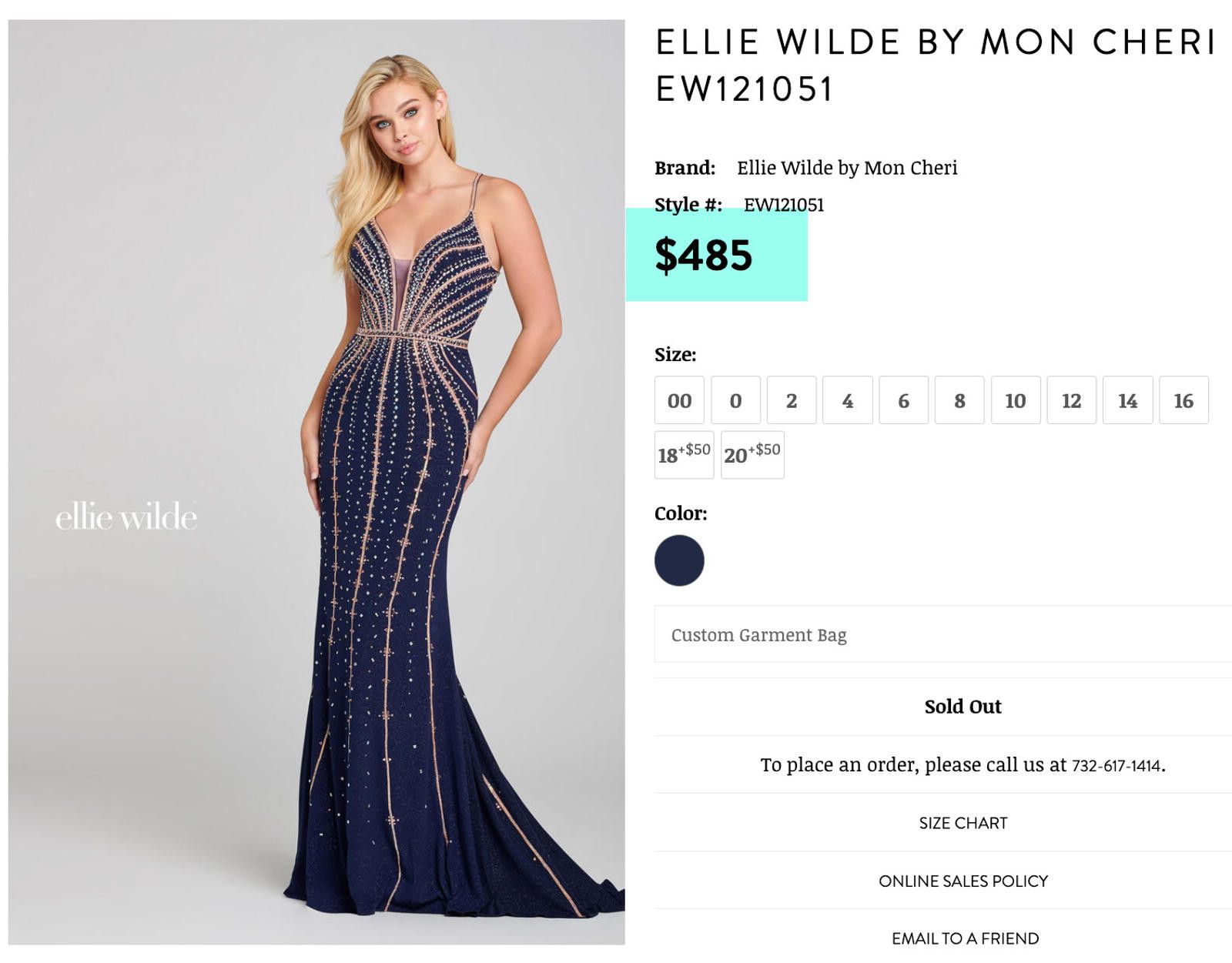 Other ELLIE WILDE MON CHERI FORMAL PROM DRESS BEADED SIZE 2 BLUE Size XS / US 0-2 / IT 36-38 - 2 Thumbnail