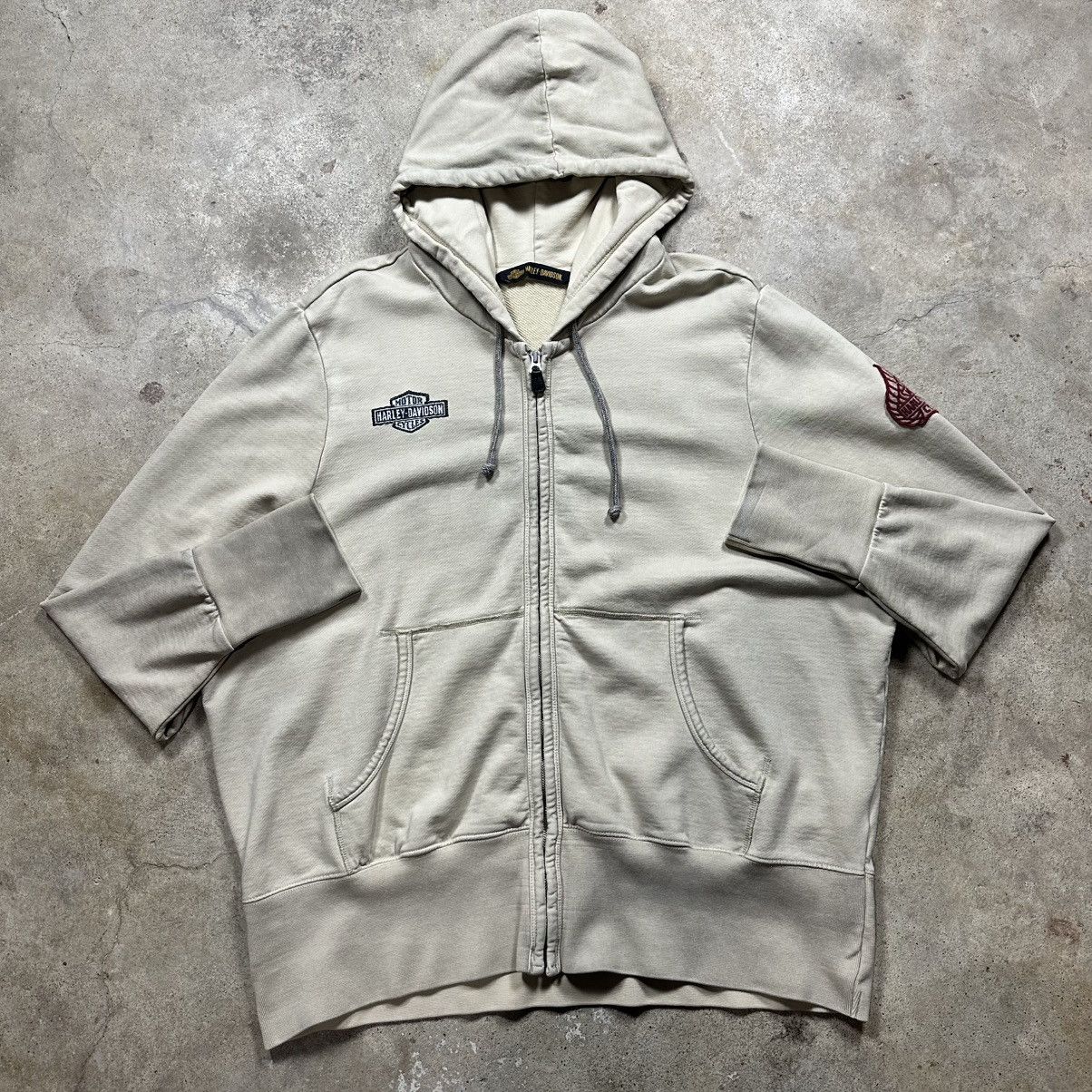 Harley Davidson Vintage Y2K Beige Harley Davidson Tiger Zip Up Biker Hoodie Size US XXL / EU 58 / 5 - 5 Thumbnail