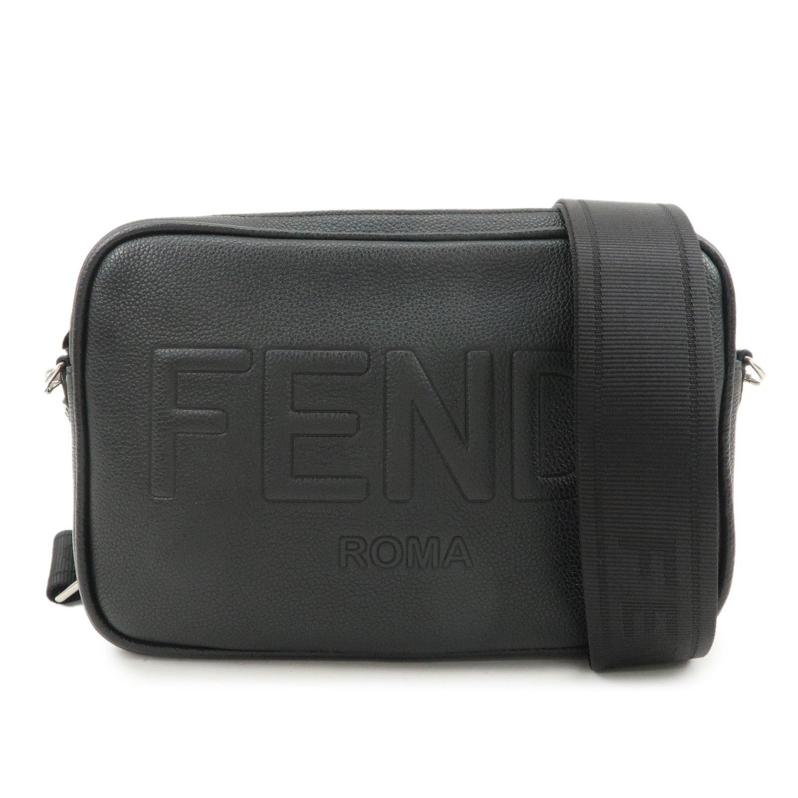 Fendi Fendi Roma Camera Case Calfskin Crossbody Bag Black Size ONE SIZE - 1 Thumbnail