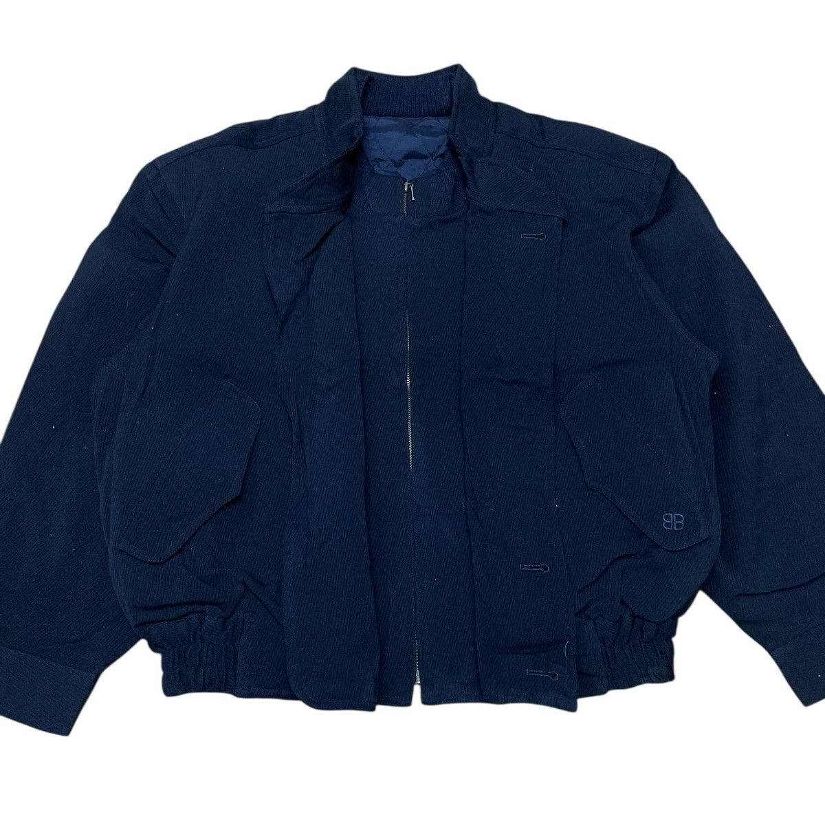 Balenciaga Vintage Balenciaga Wool Warm Bomber Jacket Size US L / EU 52-54 / 3 - 3 Thumbnail