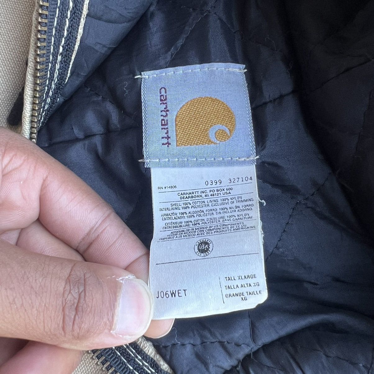 Carhartt × Vintage Vintage Tan Carhartt J06 Active Jacket Size US XL / EU 56 / 4 - 9 Thumbnail