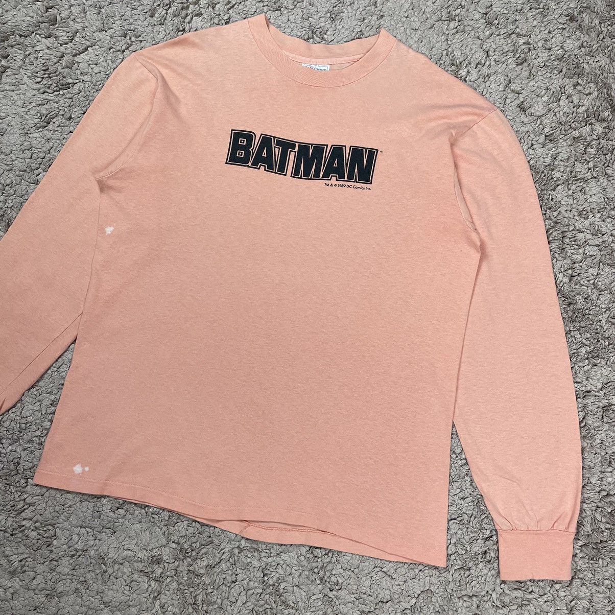DC Comics Vintage 80’s Hanes Batman Spellout Longsleeve T-shirt Size US L / EU 52-54 / 3 - 4 Thumbnail