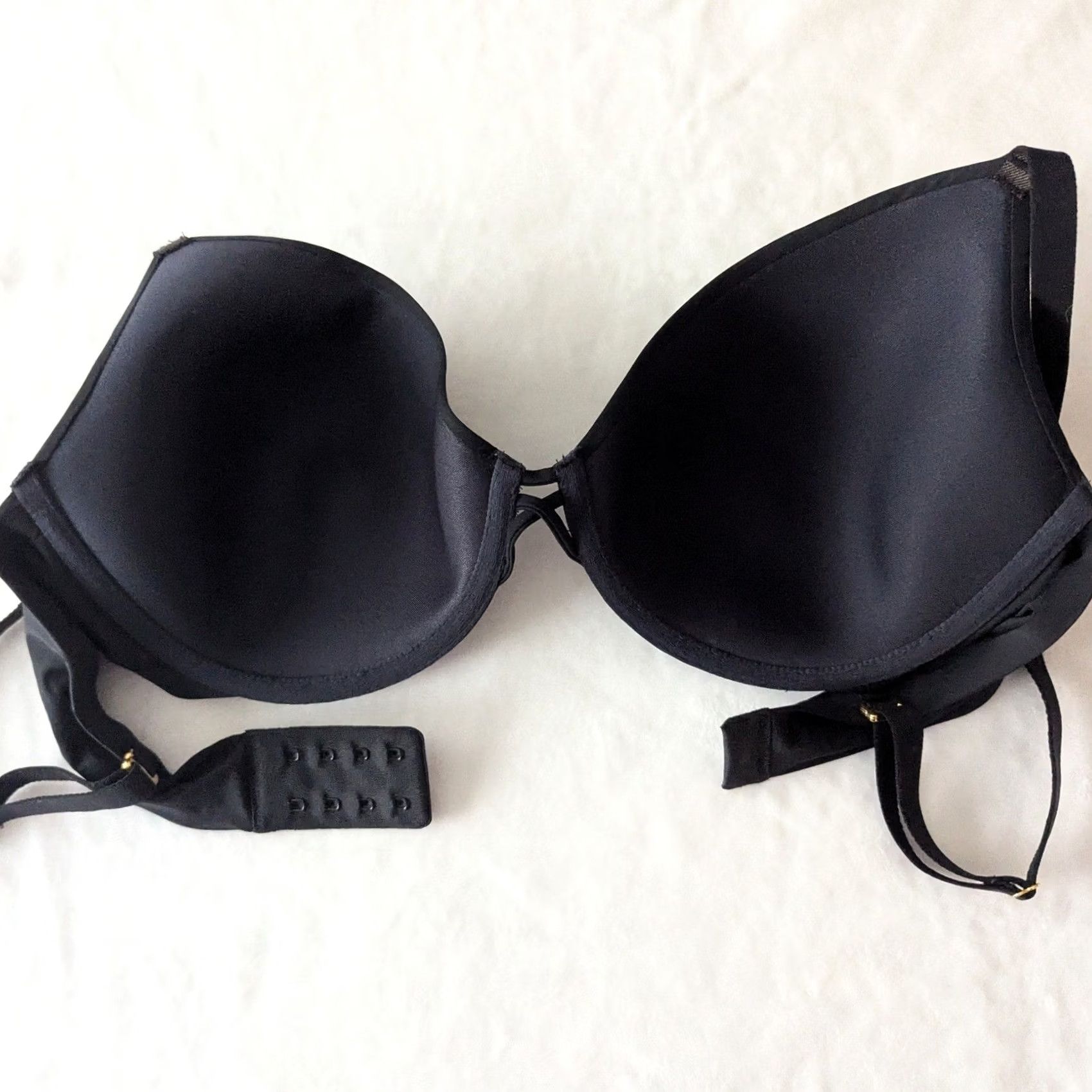 Vintage Soma Plunge Bra Black 36D Adjustable Straps Lined Back Closure T-Shirt Bra Women Size ONE SIZE - 3 Thumbnail