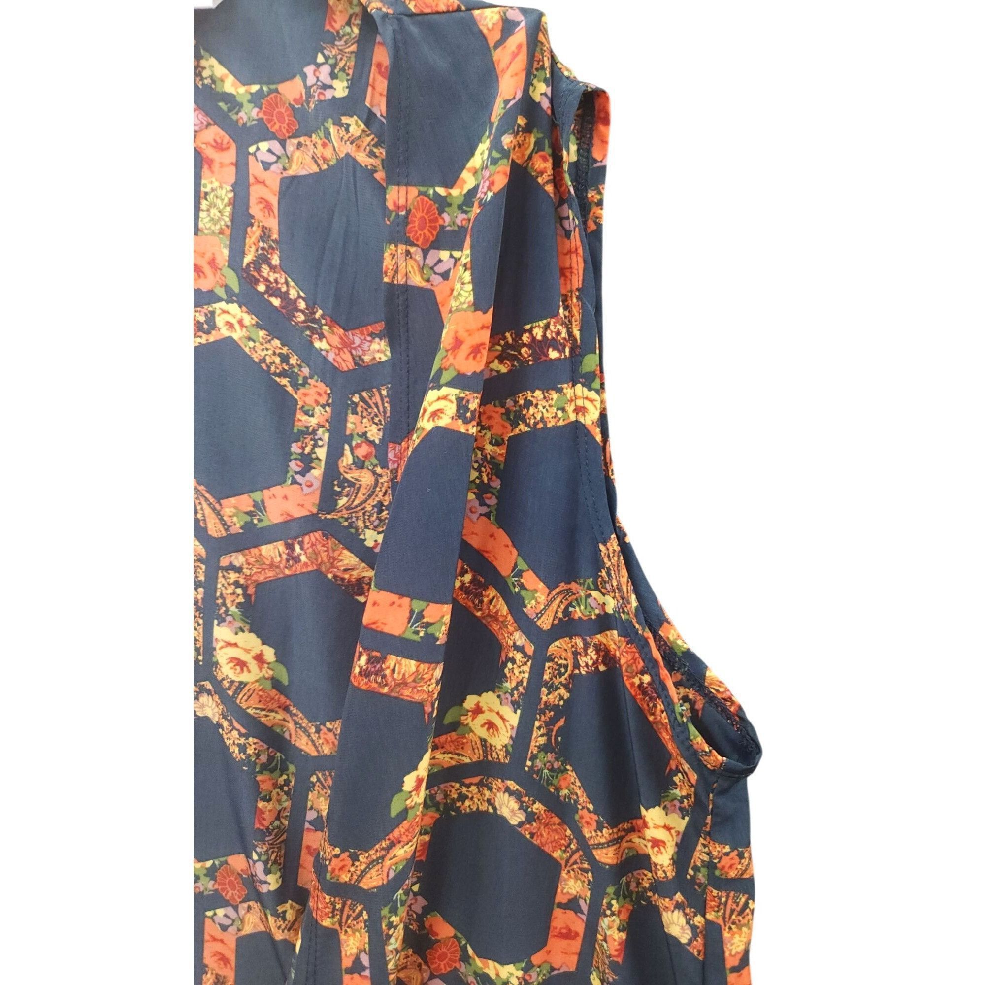 Other Lularoe Joy Split Seam Duster Vest Medium Hexagon Floral Pri Size M / US 6-8 / IT 42-44 - 6 Thumbnail