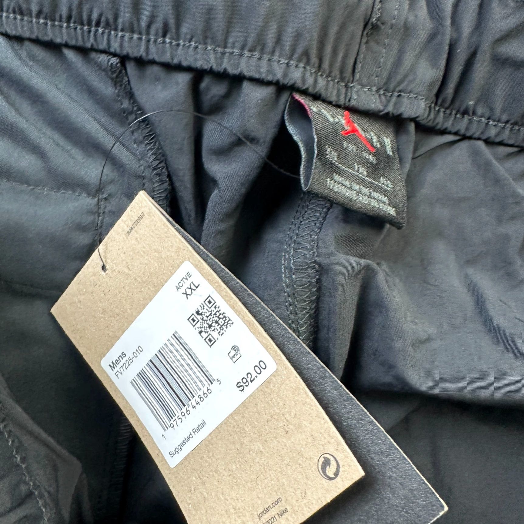 Jordan Brand Jordan Pants Mens 2XL Black MVP Woven Flight Team Logo Performance Size US 39 - 7 Thumbnail