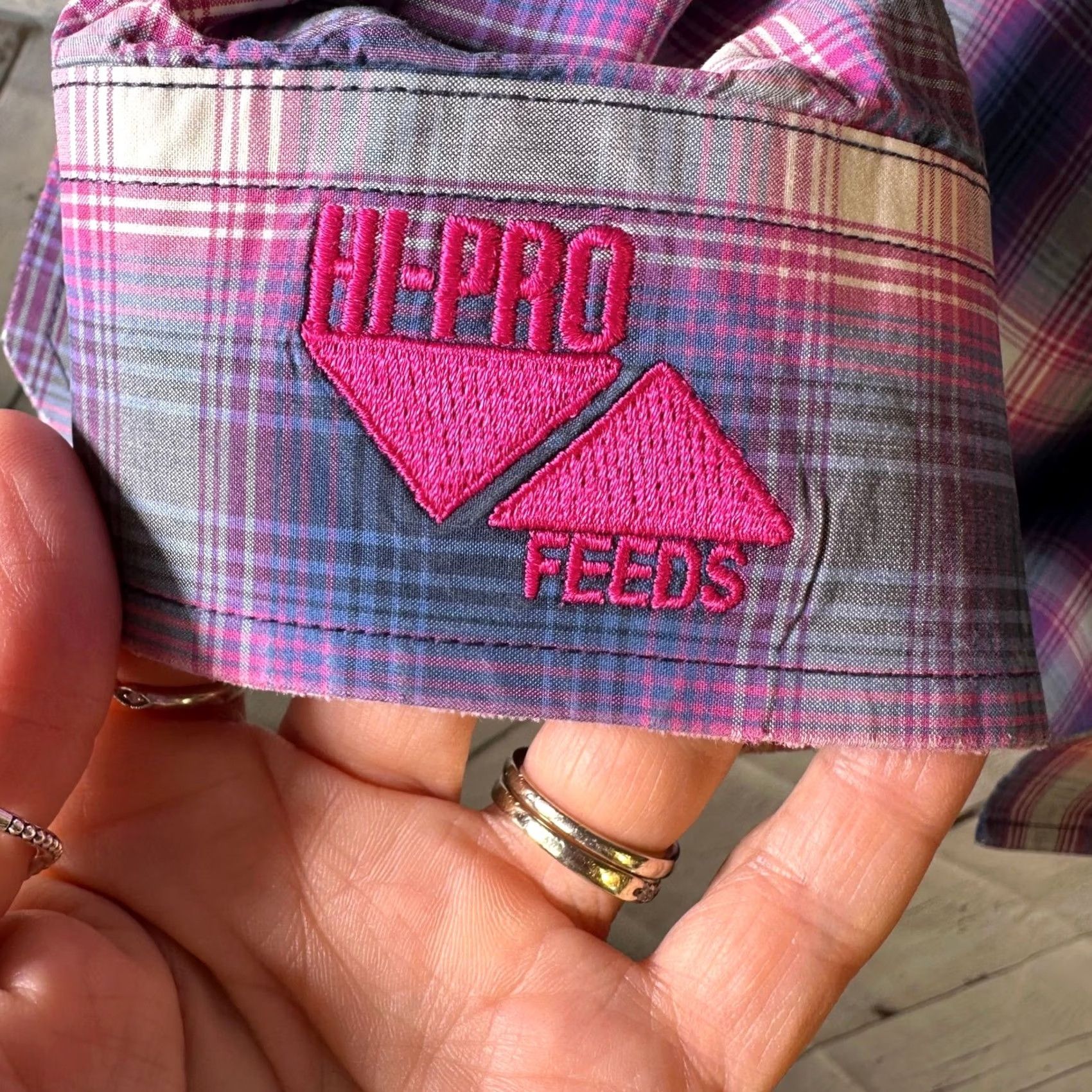 Pinko Cinch Western Womens XS Purple Pink Plaid Button Down Long Sleeve Cotton Size XL / US 12-14 / IT 48-50 - 3 Thumbnail