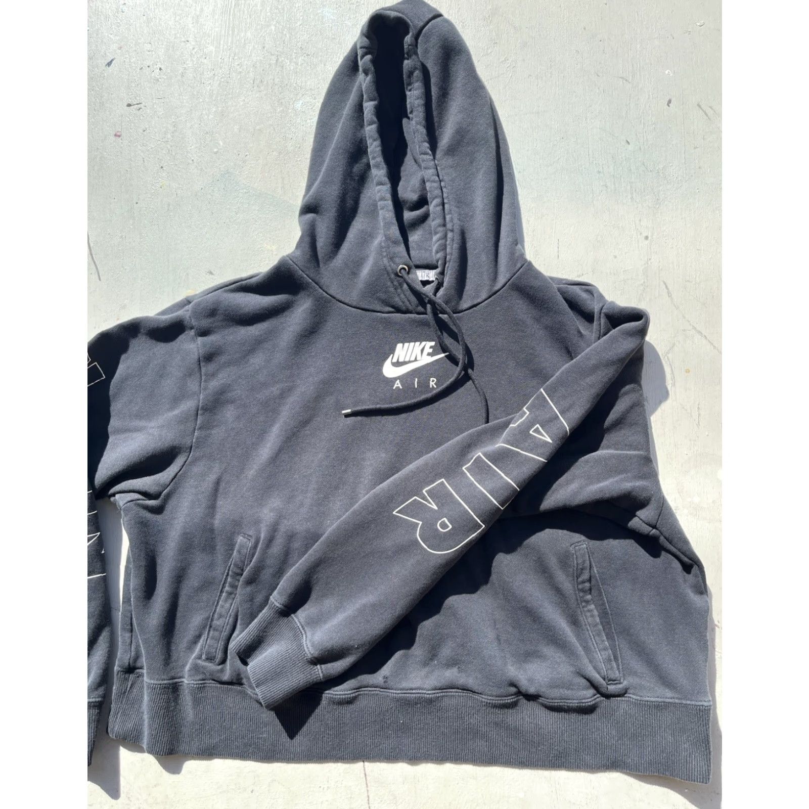 Nike Nike Hoodie Women's 1X Black Crest Logo Street Activewear DISTRESSED Mid Riff Size XL / US 12-14 / IT 48-50 - 5 Thumbnail