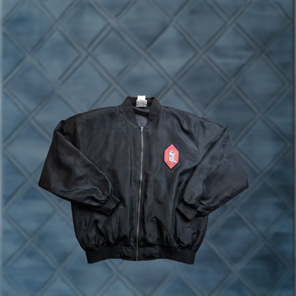 Vintage VINTAGE Betty Boop Bomber Jacket Womens Silk Black Small 90s Size M / US 6-8 / IT 42-44 - 1 Thumbnail