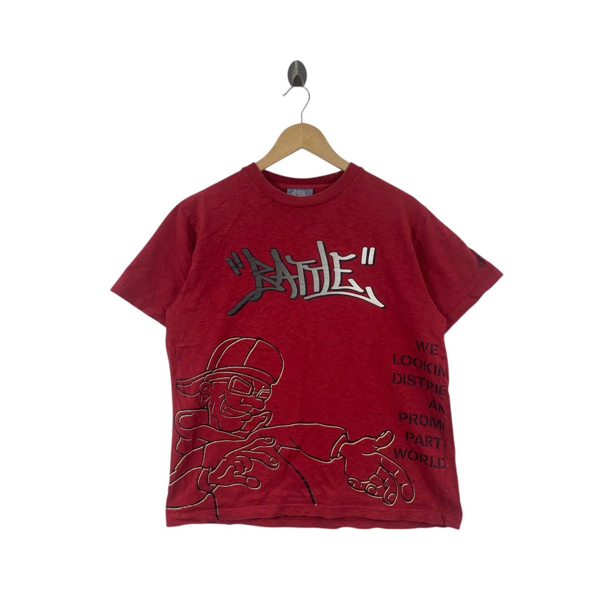 Vintage Vintage Y2K BOBBY GANG RAP Battle Graffiti Tribal Tee Shirt Size US L / EU 52-54 / 3 - 1 Thumbnail