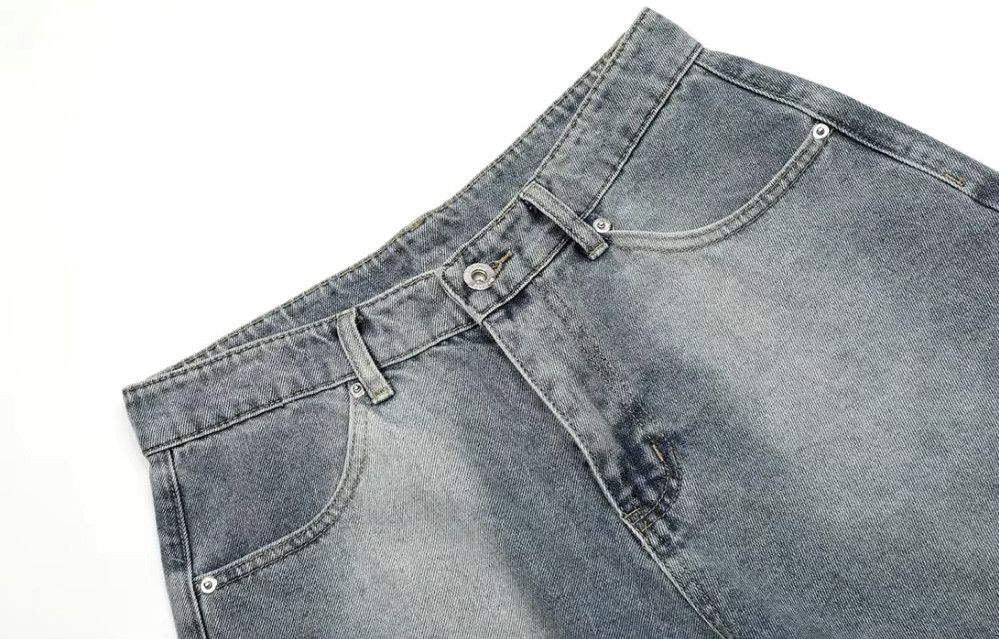 Jean Retro Waist Reversed Washed Shorts Jean Size US 34 / EU 50 - 4 Thumbnail