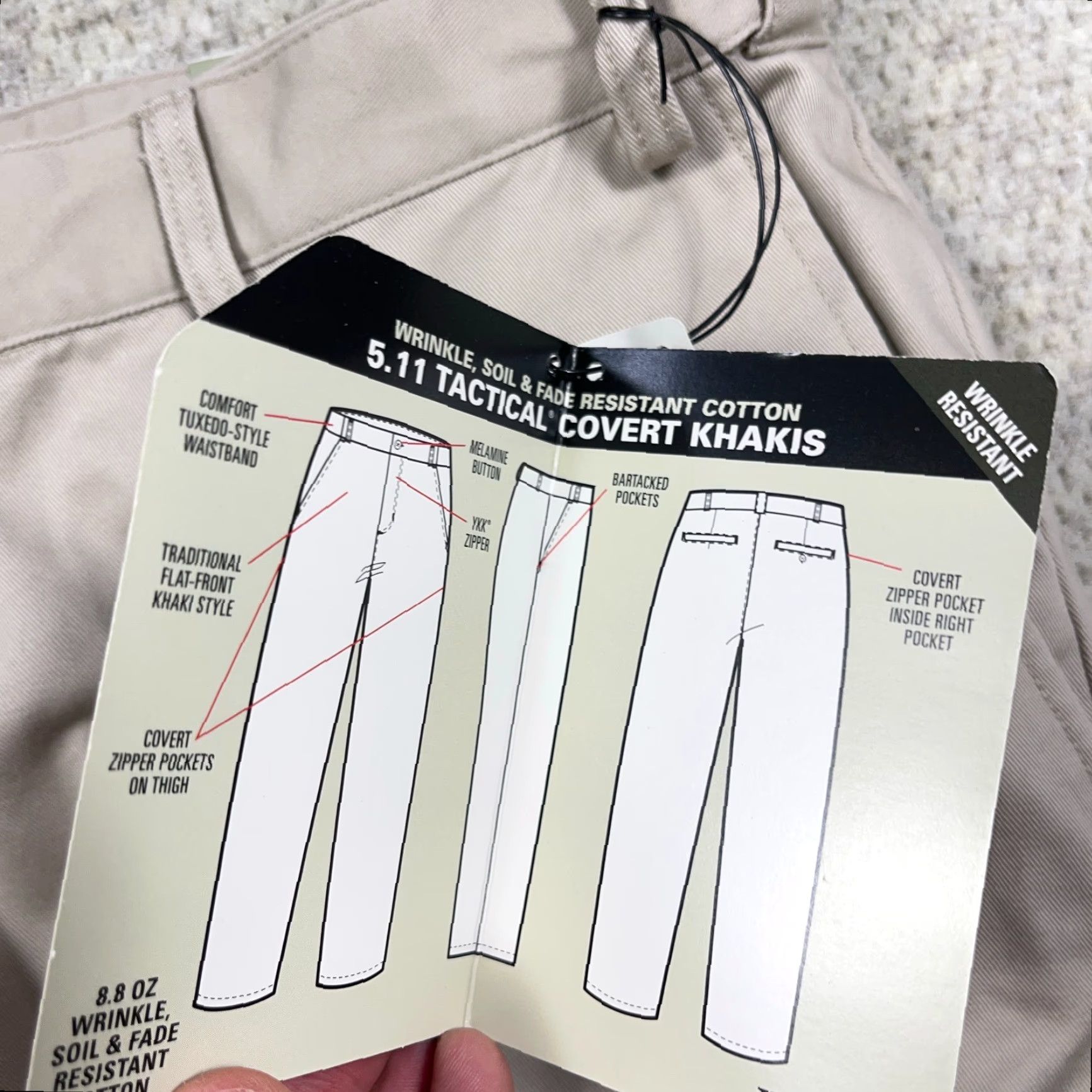Vintage 5.11 Tactical Pants Men 44x36 Khaki Beige Cotton Blend Straight Pants Army USA 5.11 Tactical 44 Regular Mens Size US 44 / EU 60 - 5 Thumbnail