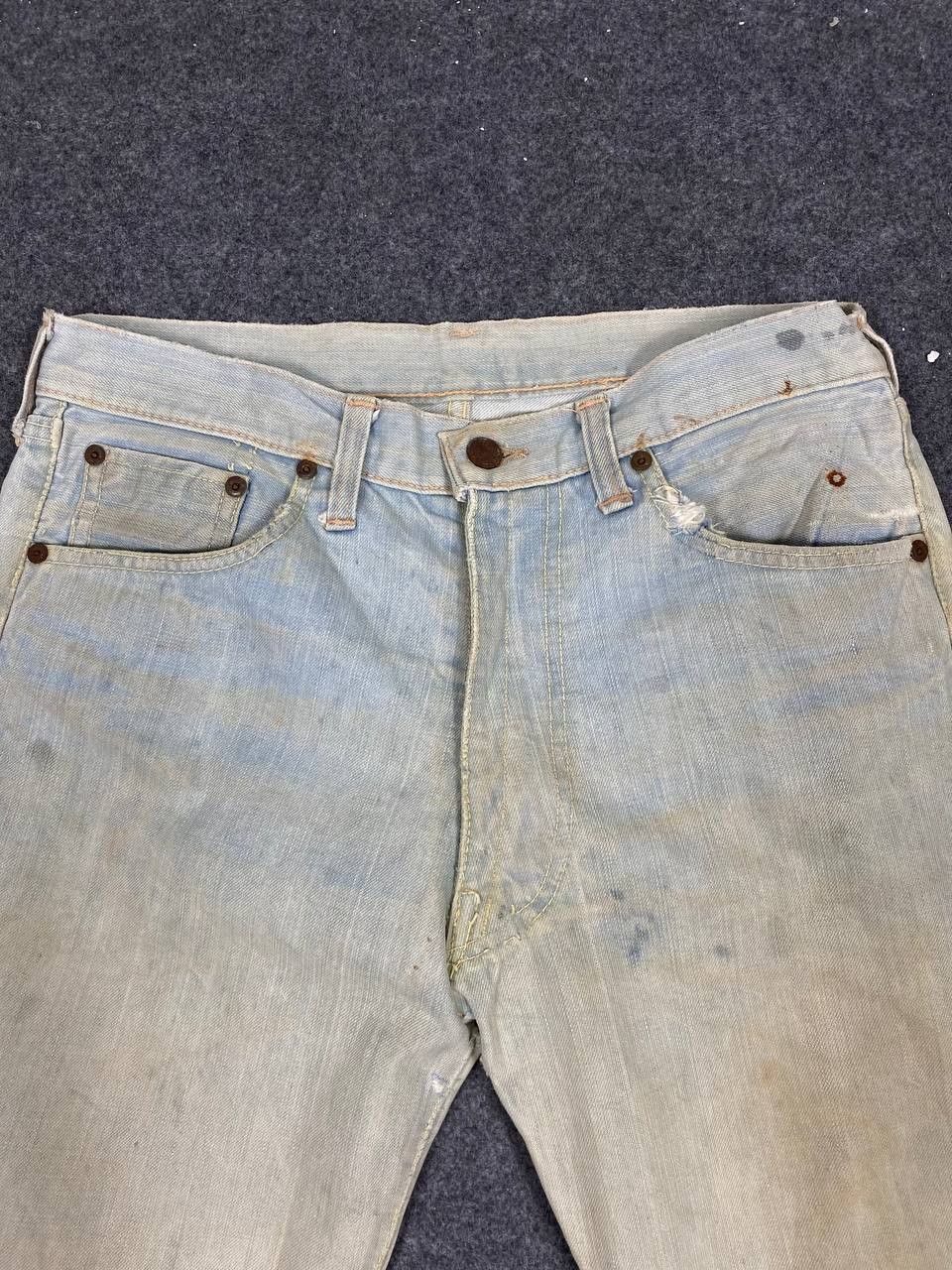 Vintage vintage japan brand bootcut flare stained distressed denim Size US 33 - 9 Thumbnail