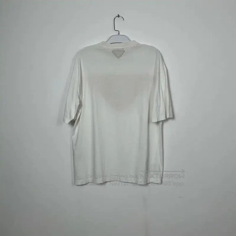 Prada Prada White Cotton Men's T-Shirt with Graphic. Size US S / EU 44-46 / 1 - 2 Thumbnail