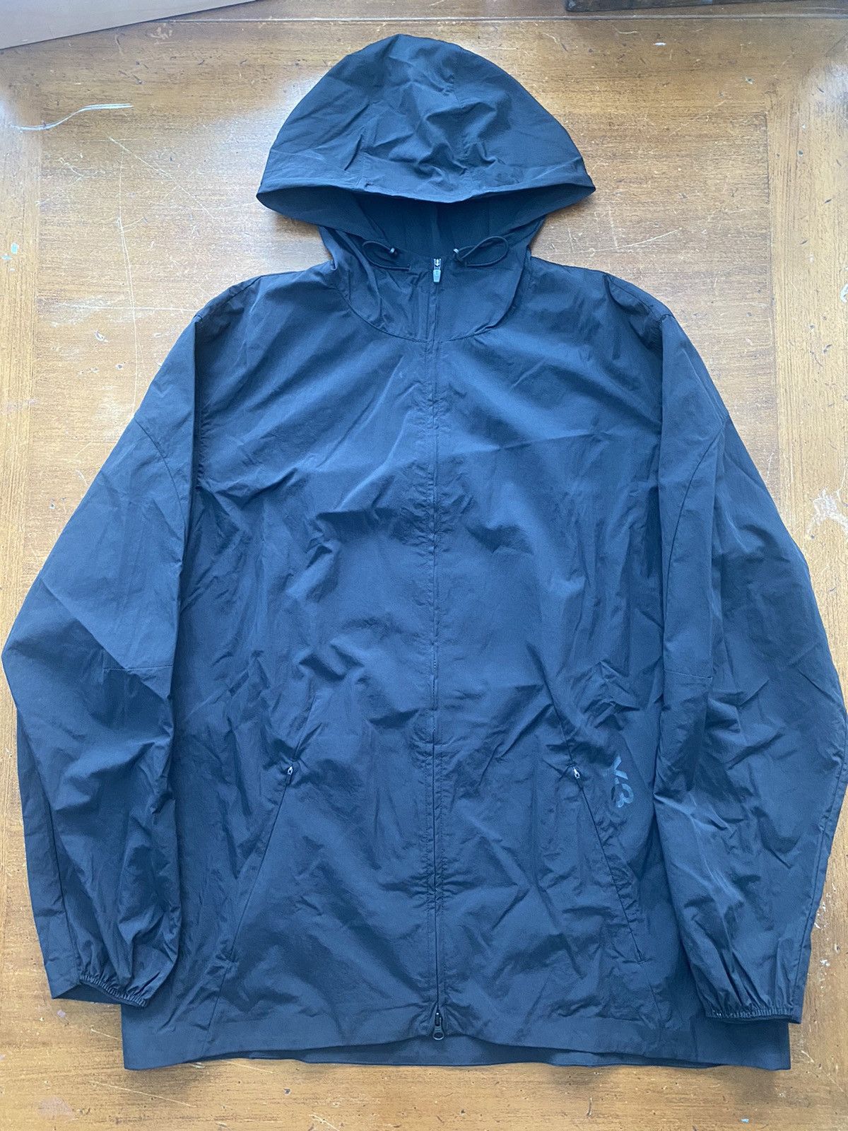 image of Adidas x Y 3 Hooded Full Zip Windbreaker in Black, Men's (Size Small)